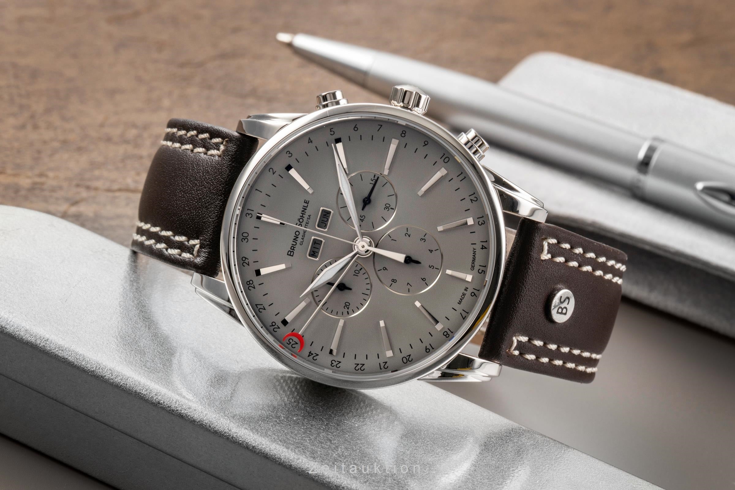 Bruno Söhnle Glashütte Atrium Chrono Limited cronógrafo acero cuarzo reloj para caballeros 17-13250-811 Limited  [2503444]