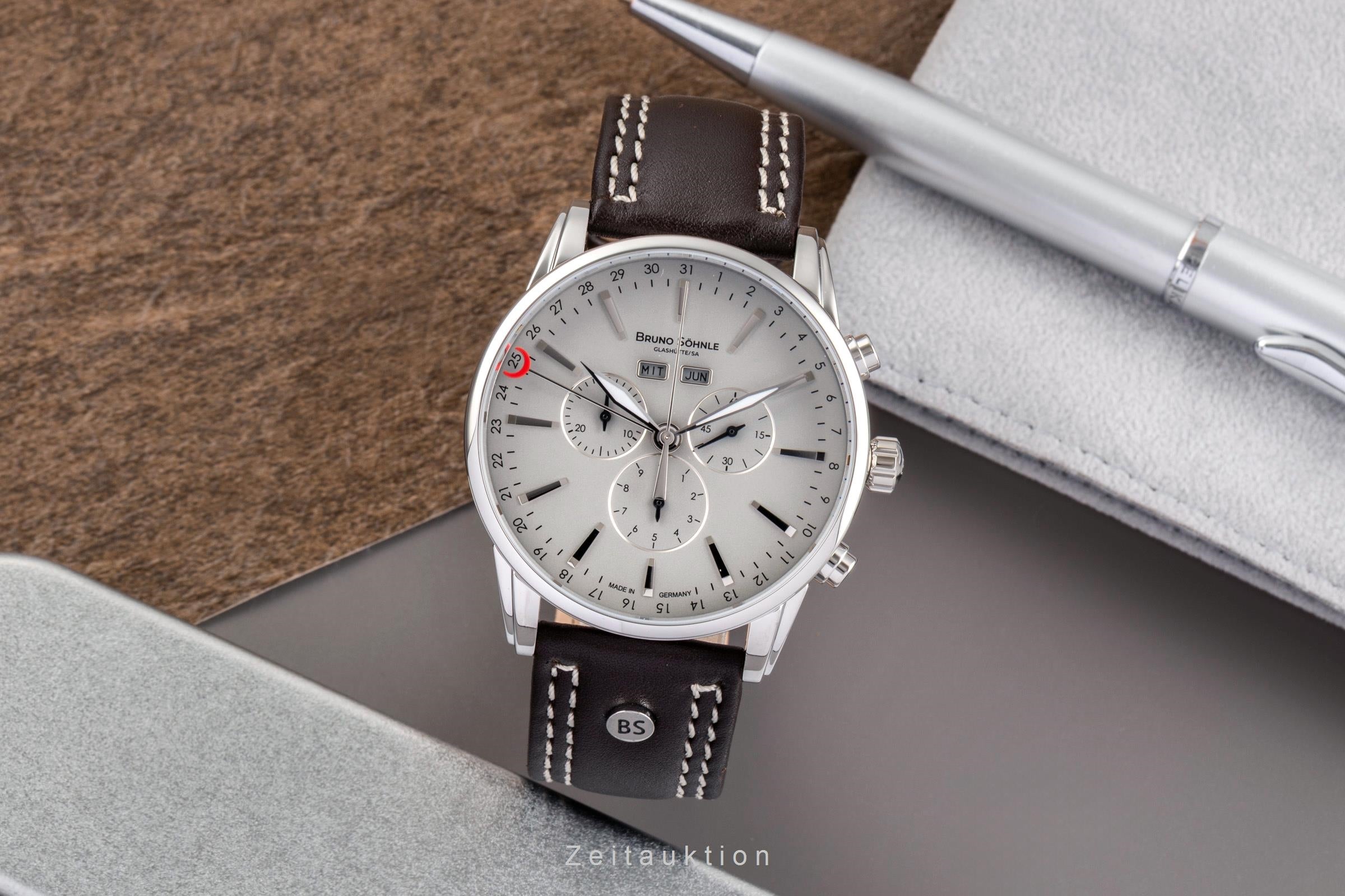 Bruno Söhnle Glashütte Atrium Chrono Limited cronógrafo acero cuarzo reloj para caballeros 17-13250-811 Limited  [2503444]