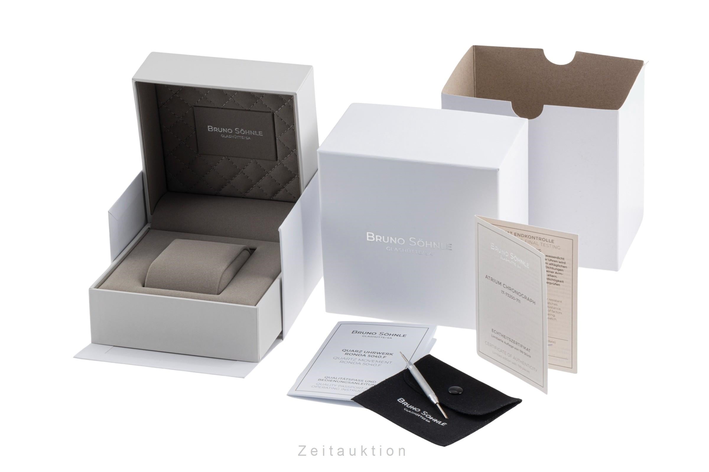 Bruno Söhnle Glashütte Atrium Chrono Limited cronógrafo acero cuarzo reloj para caballeros 17-73250-711 Limited  [2503445]