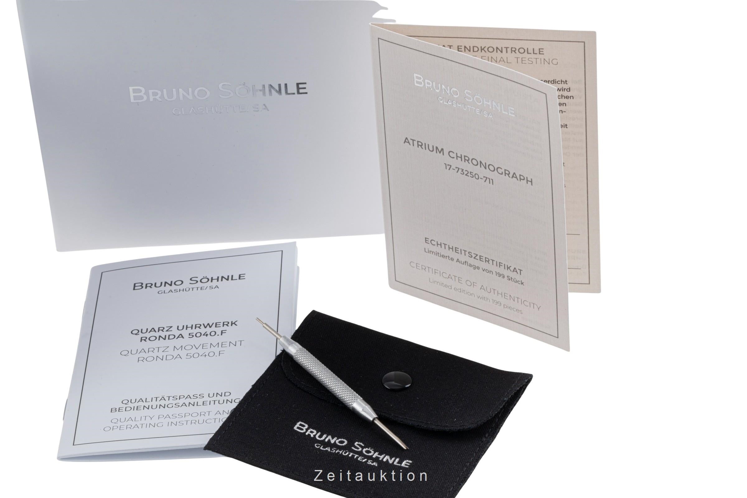 Bruno Söhnle Glashütte Atrium Chrono Limited cronógrafo acero cuarzo reloj para caballeros 17-73250-711 Limited  [2503445]