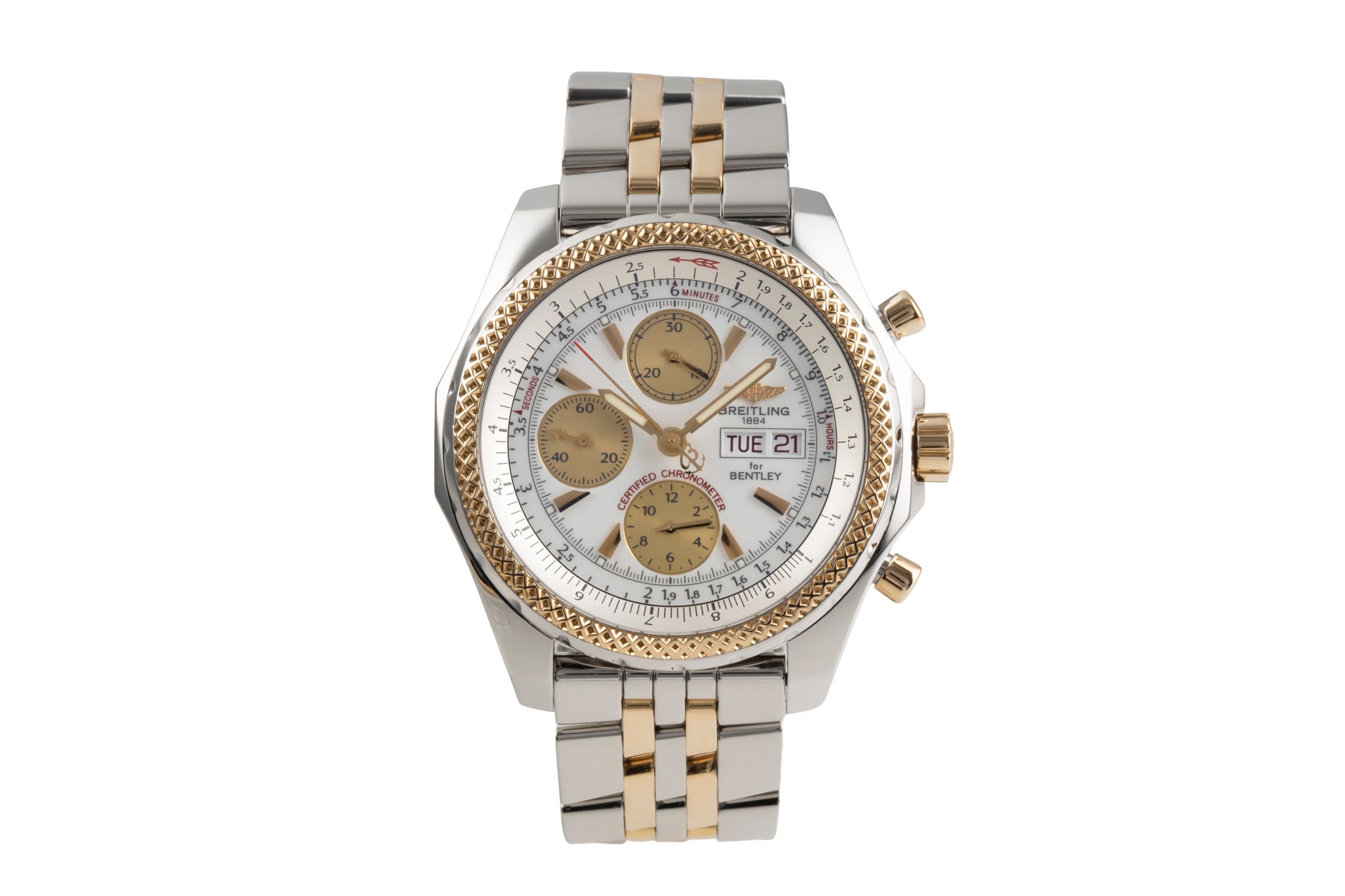 Breitling Bentley Motors chronographe acier / or  automatique montre pour hommes D13362  [2503449]