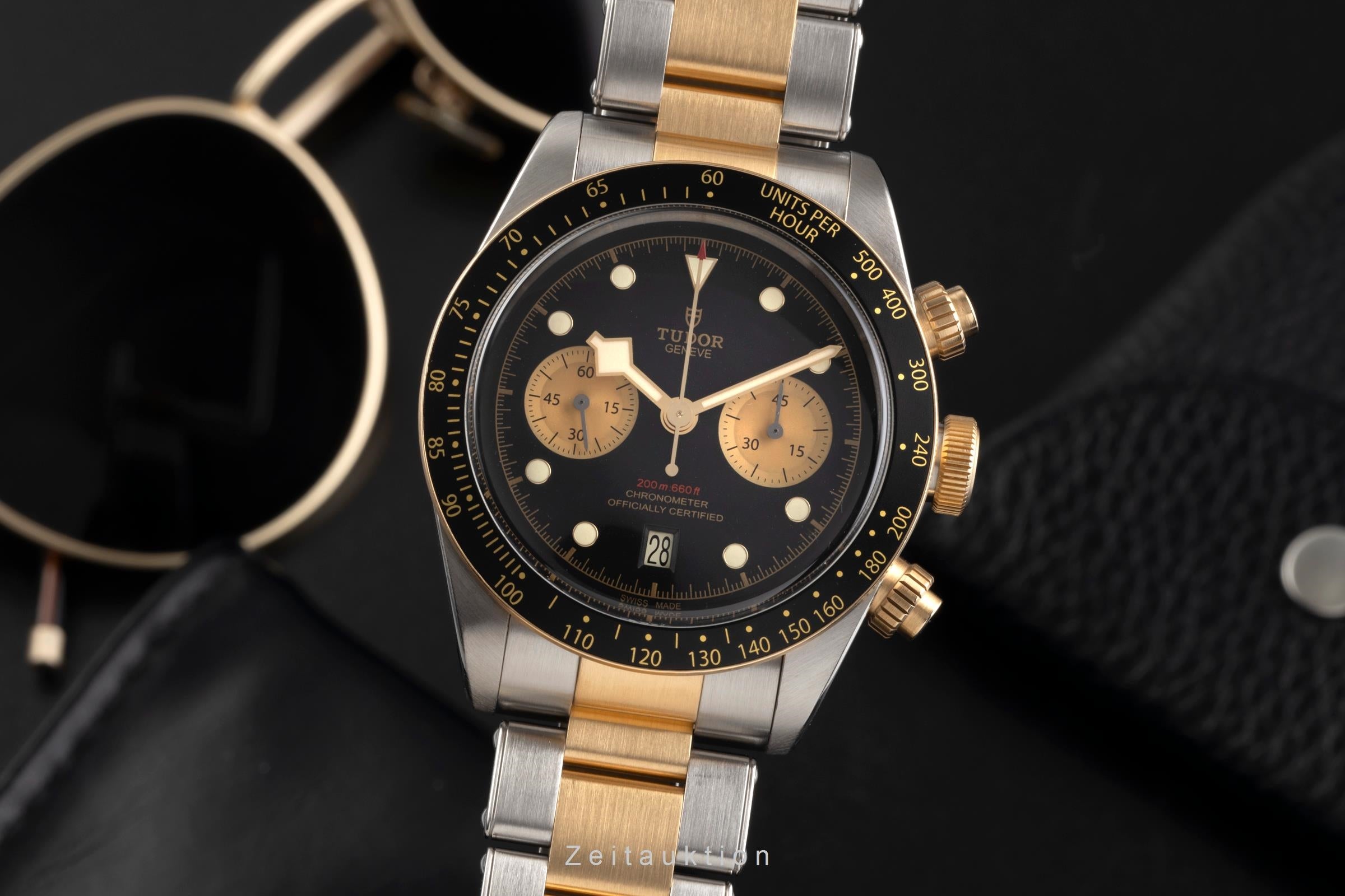 Tudor Black Bay chronographe acier / or  automatique montre pour hommes 79363N LP: 8410EUR  [2503452]