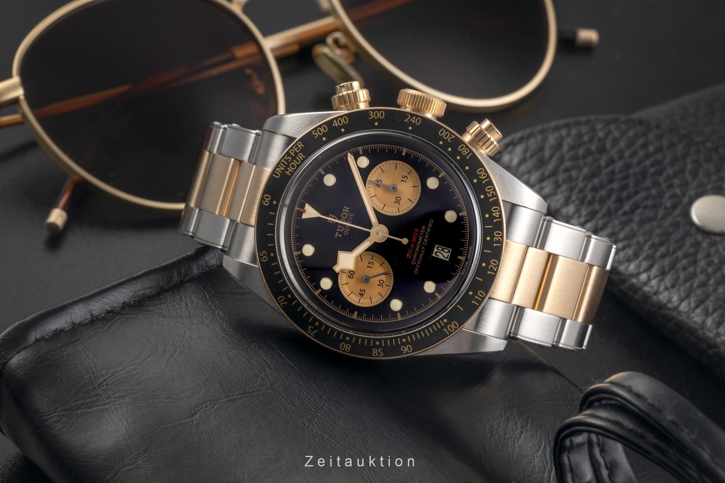 Tudor Black Bay chronographe acier / or  automatique montre pour hommes 79363N LP: 8410EUR  [2503452]