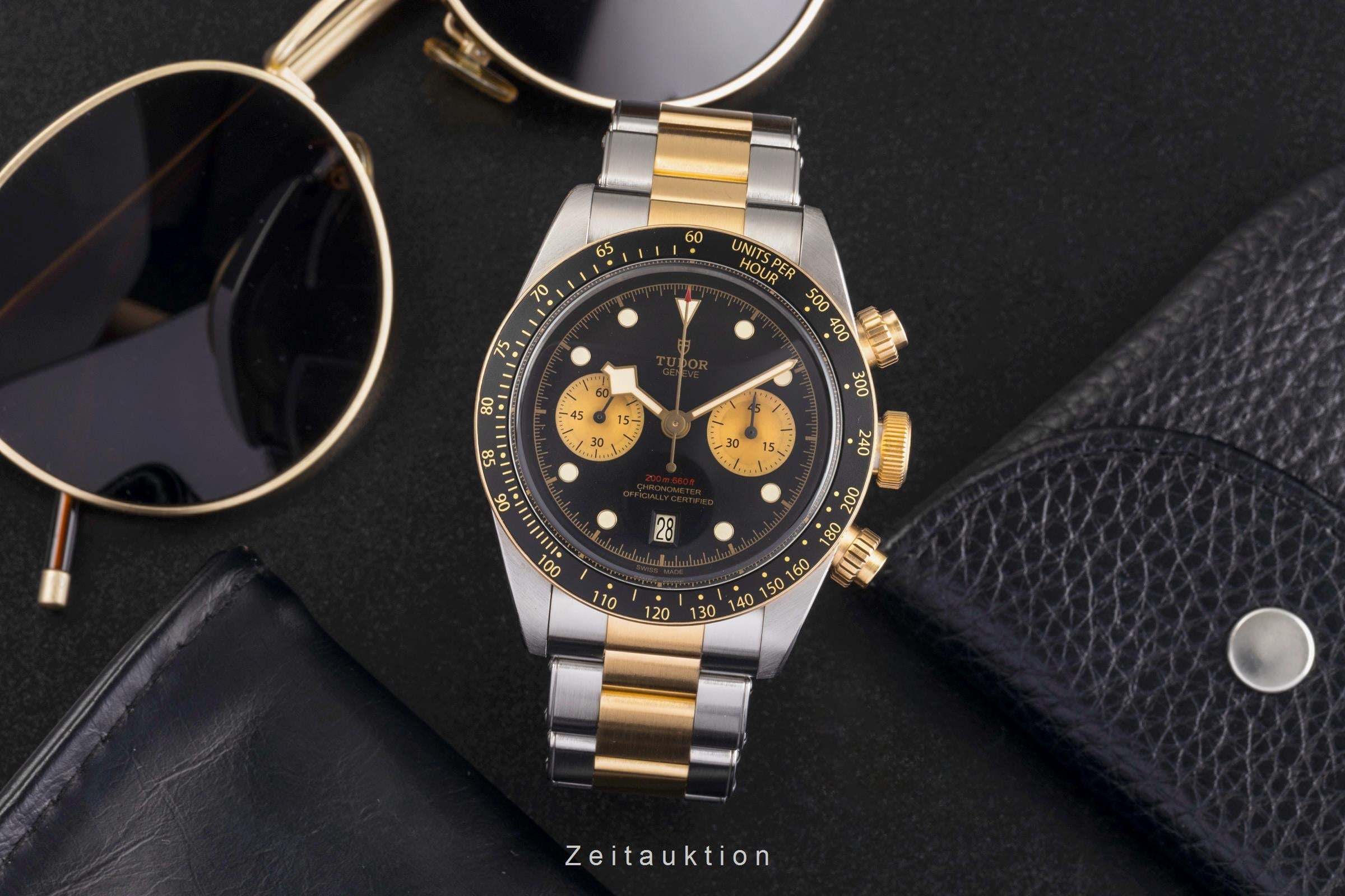 Tudor Black Bay chronographe acier / or  automatique montre pour hommes 79363N LP: 8410EUR  [2503452]