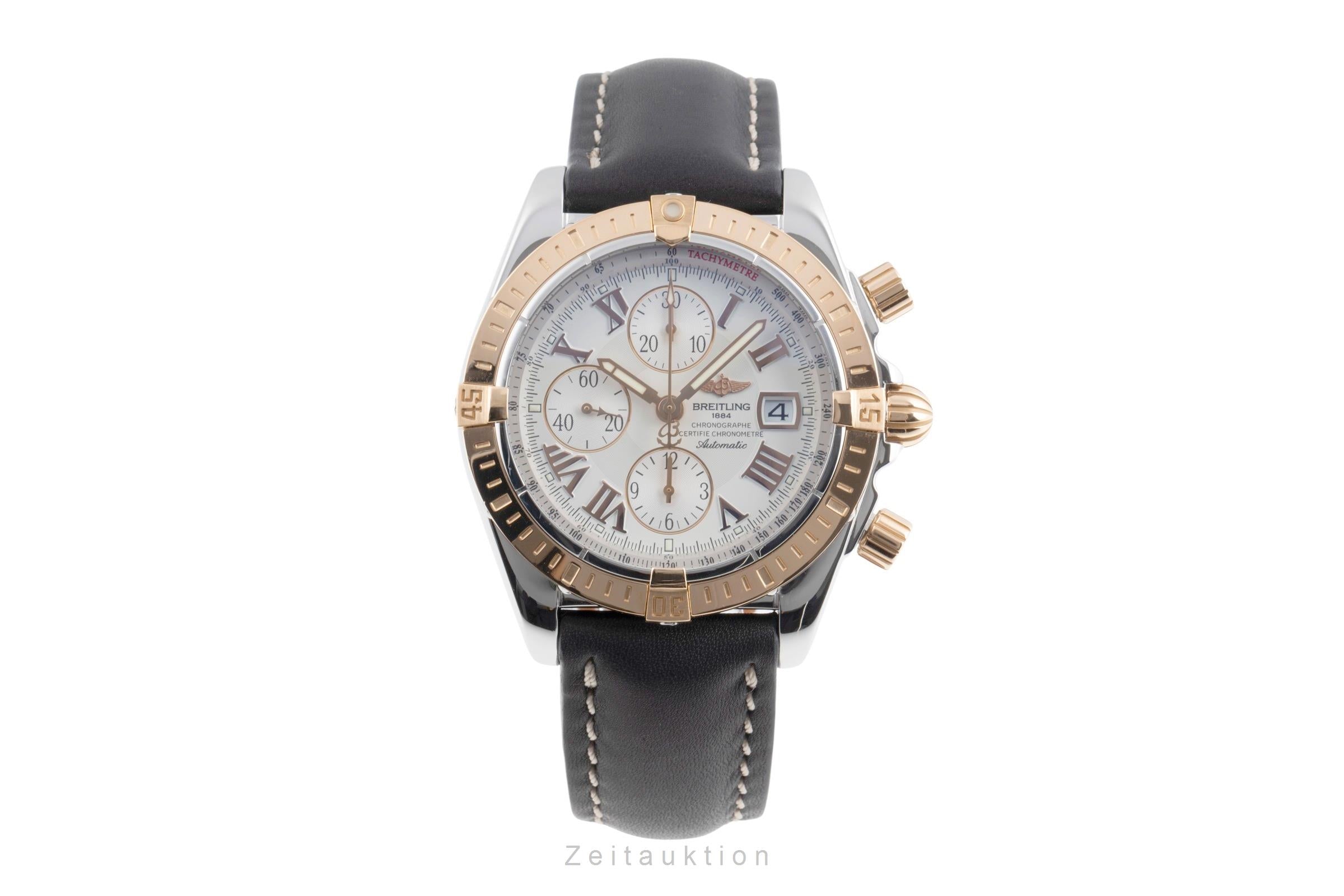 Breitling Evolution chronographe acier / or  automatique montre pour hommes C13356  [2503460]