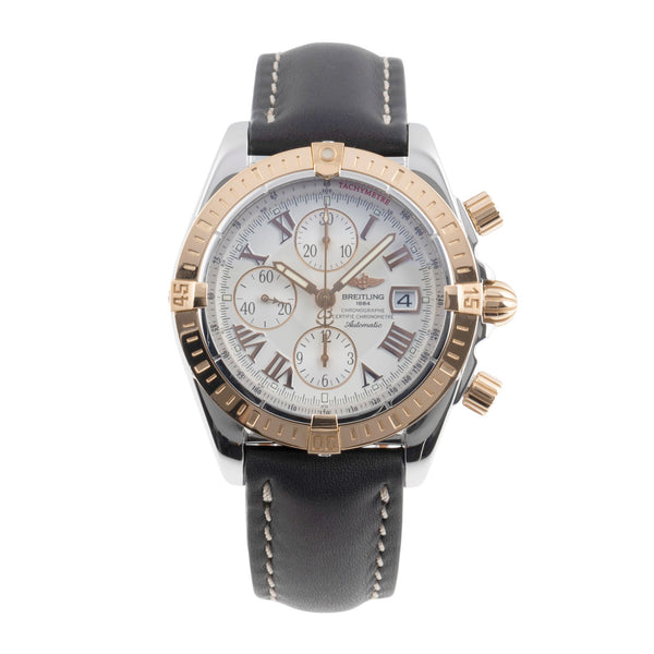 Breitling Evolution chronographe acier / or  automatique montre pour hommes C13356  [2503460]