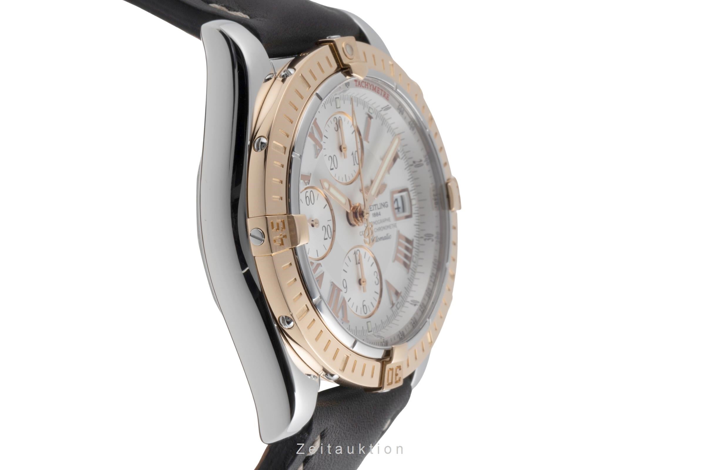 Breitling Evolution chronographe acier / or  automatique montre pour hommes C13356  [2503460]