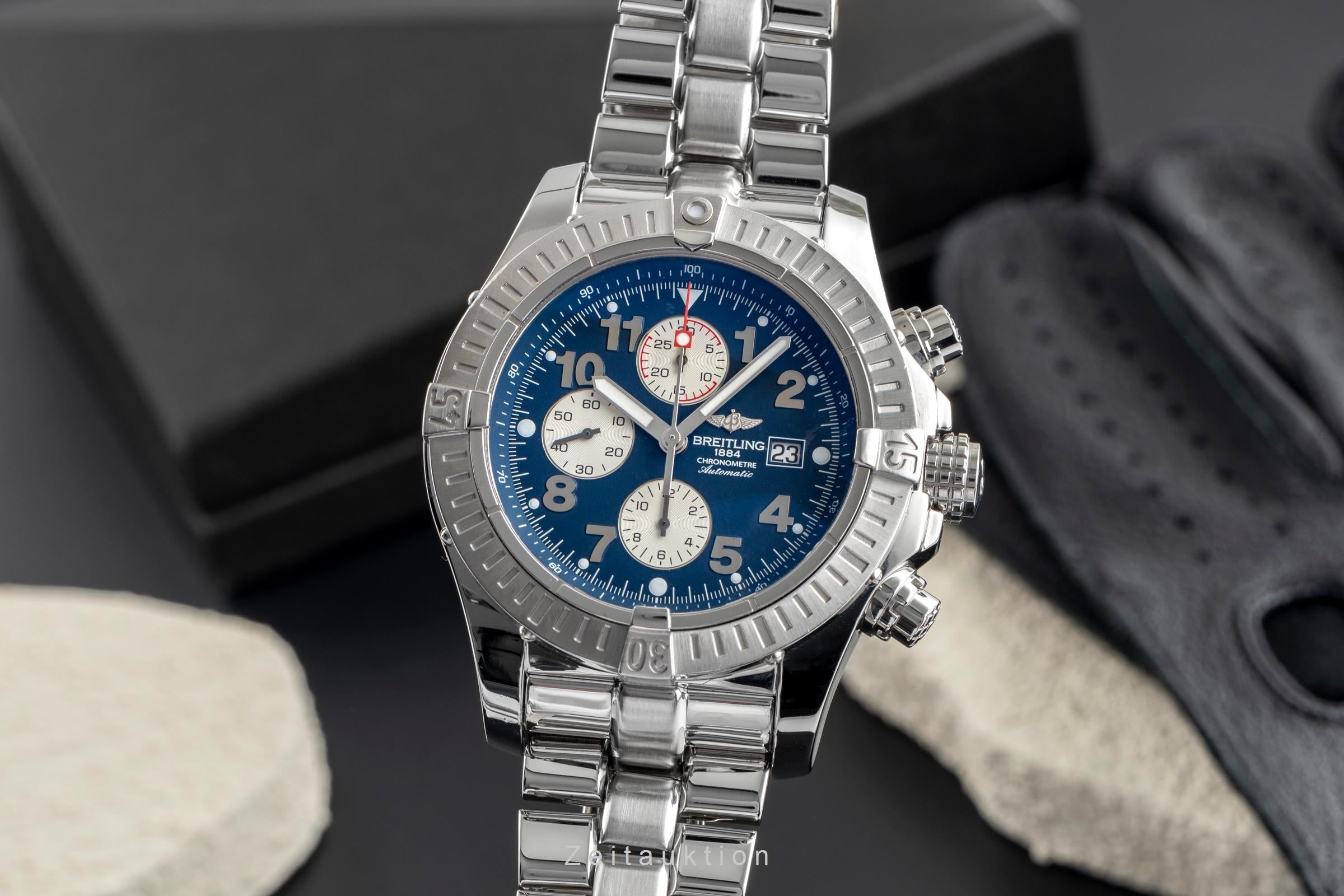 Breitling Super Avenger chronograph steel automatic Kal. B13 Ref