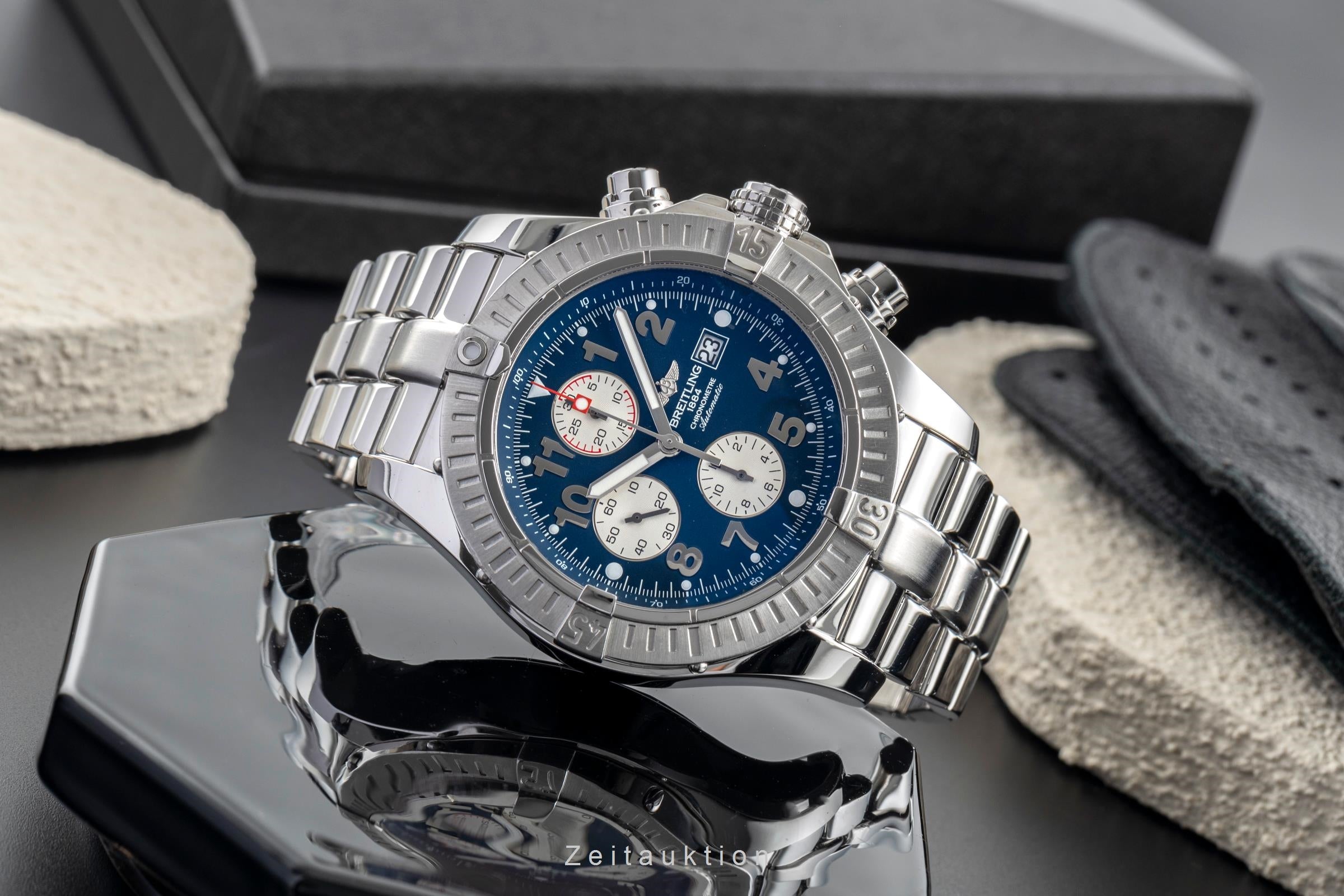 Blue Dial Breitling Avenger Automatic Chronograph Men's Watch