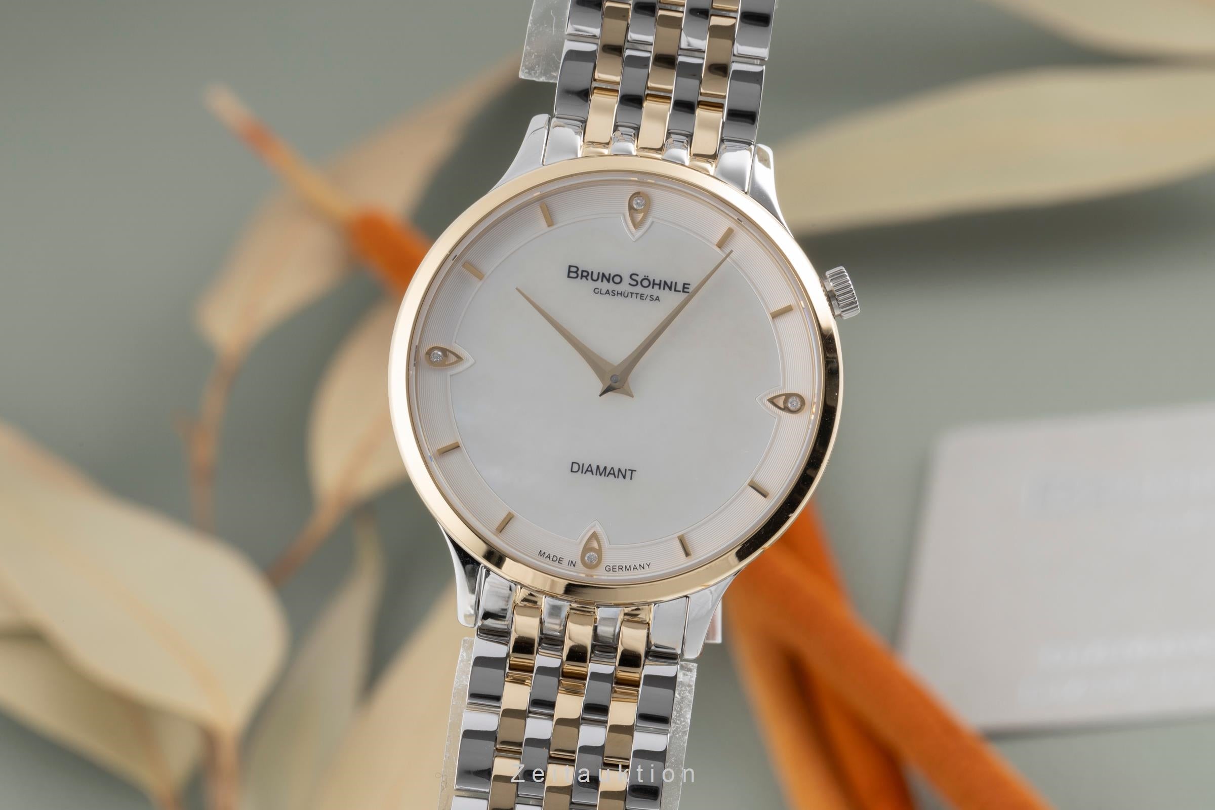 Bruno Söhnle Glashütte Bologna III acier / doré quartz unisexe 17-23213-292  [2503478]