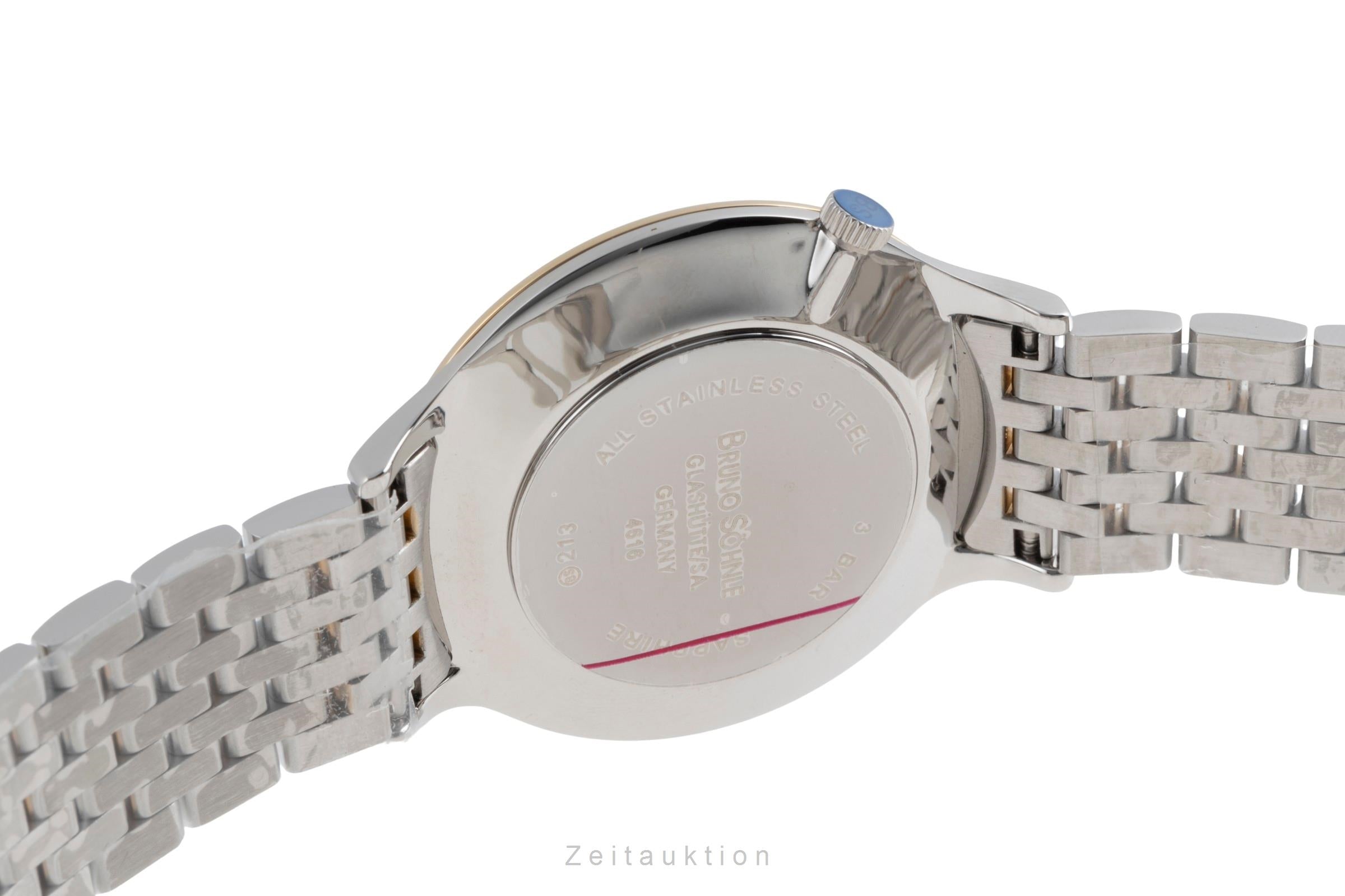 Bruno Söhnle Glashütte Bologna III Stahl / vergoldet Quarz Ref.17-23213-292 B&P [2503478]