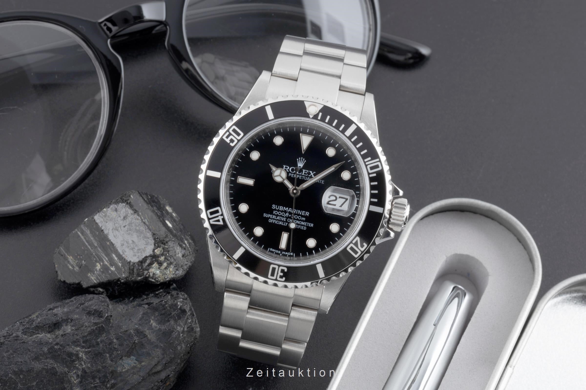 Rolex Submariner Date 1000ft Oyster Edelstahl Automatik Ref. 16610T B&P 2007 [2503480]