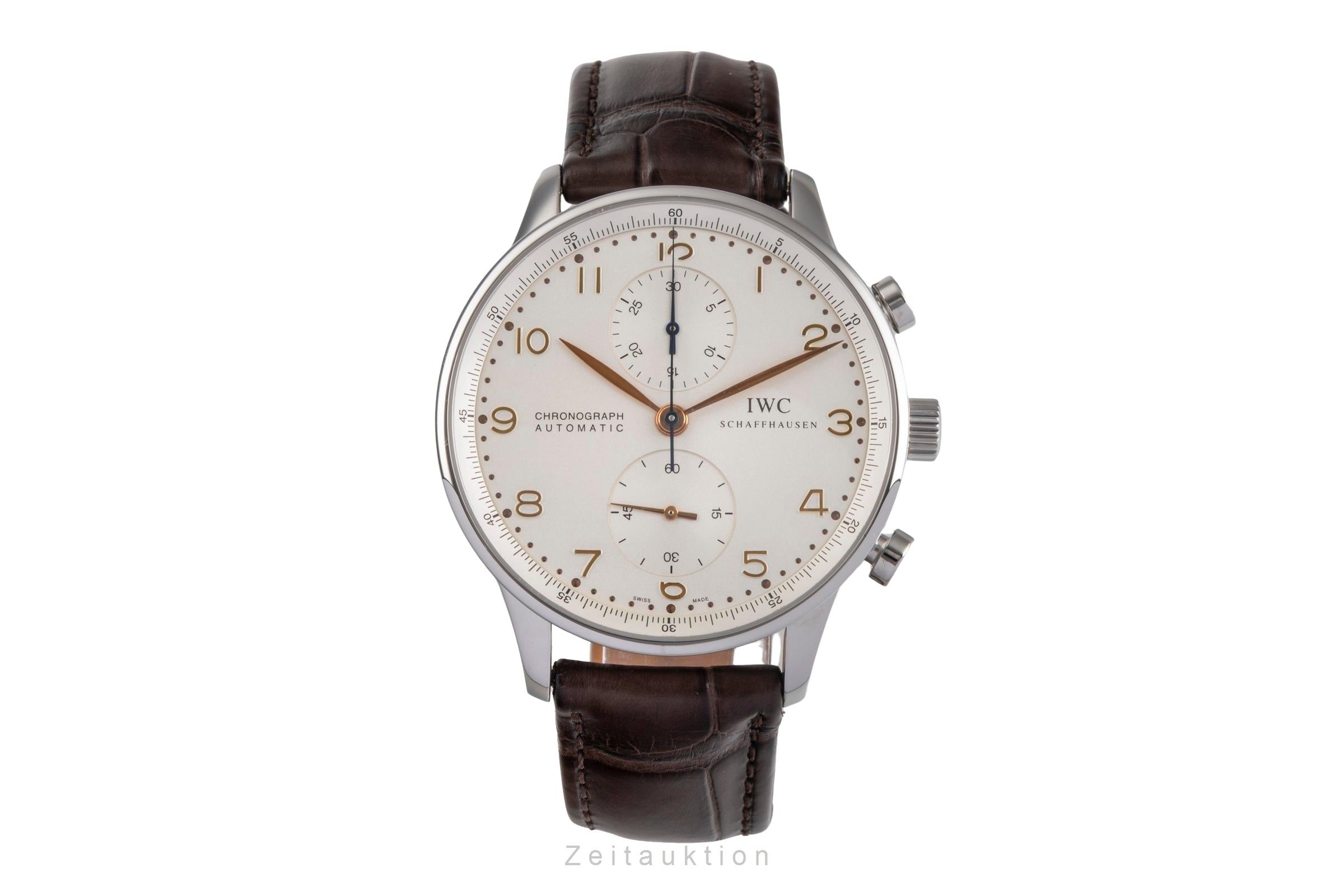 IWC Portugieser cronógrafo acero automático reloj para caballeros IW371401 LP: 9100EUR  [2503482]