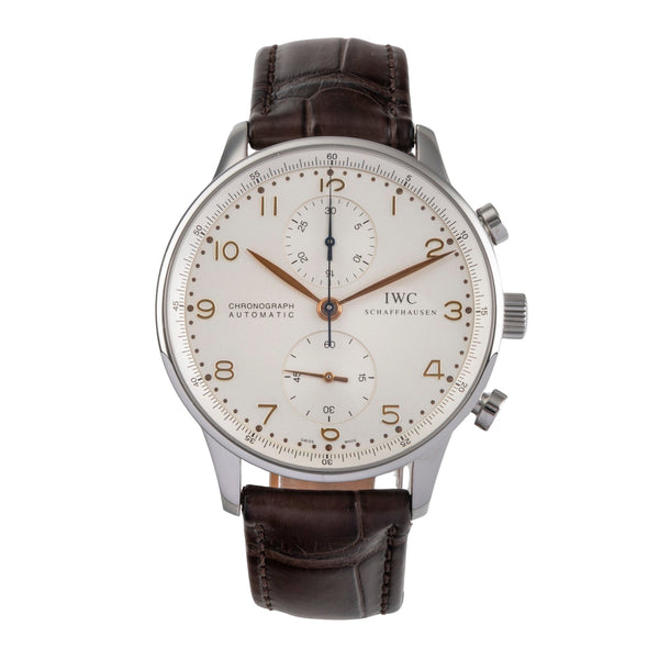 IWC Portugieser cronógrafo acero automático reloj para caballeros IW371401 LP: 9100EUR  [2503482]