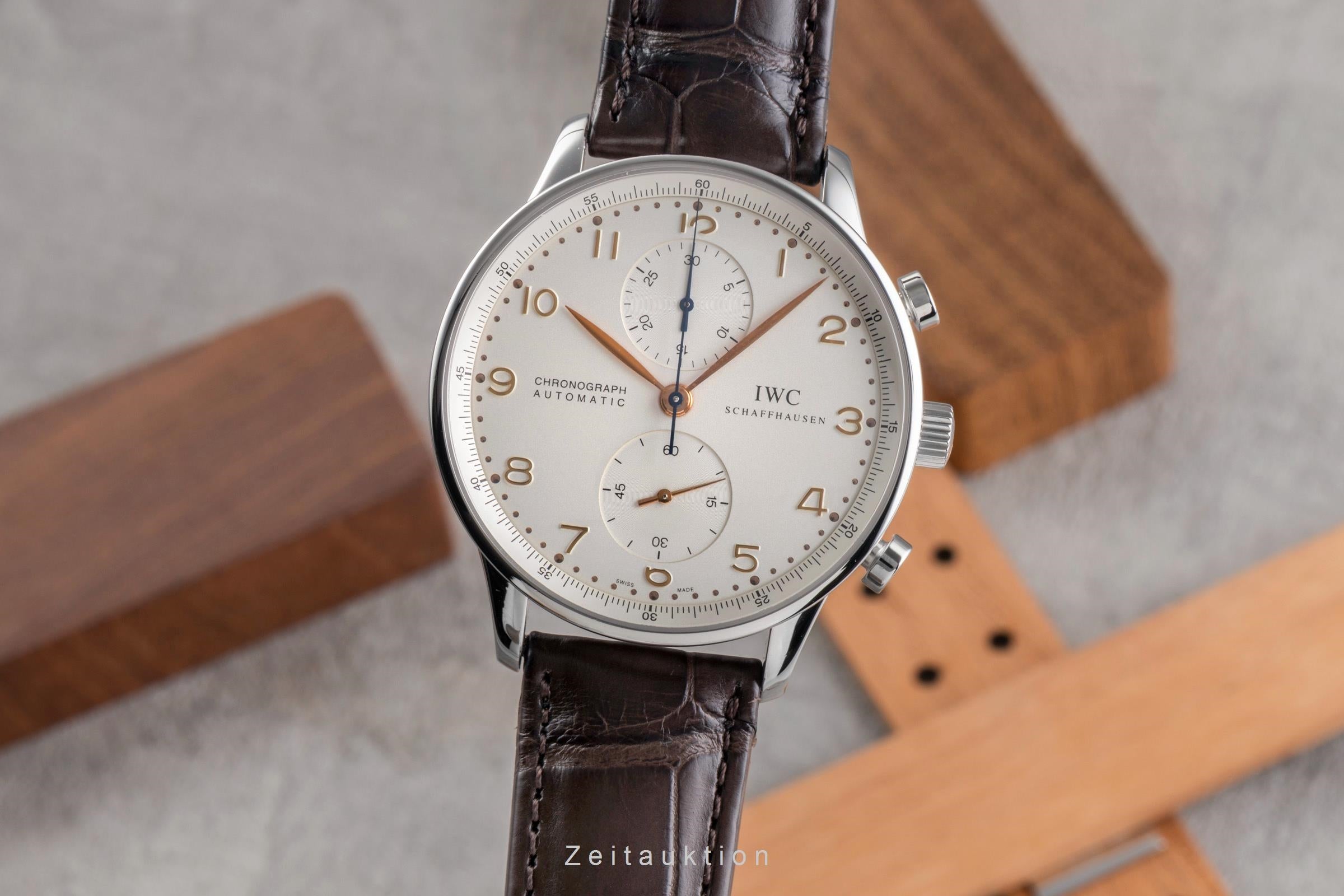 IWC Portugieser cronógrafo acero automático reloj para caballeros IW371401 LP: 9100EUR  [2503482]