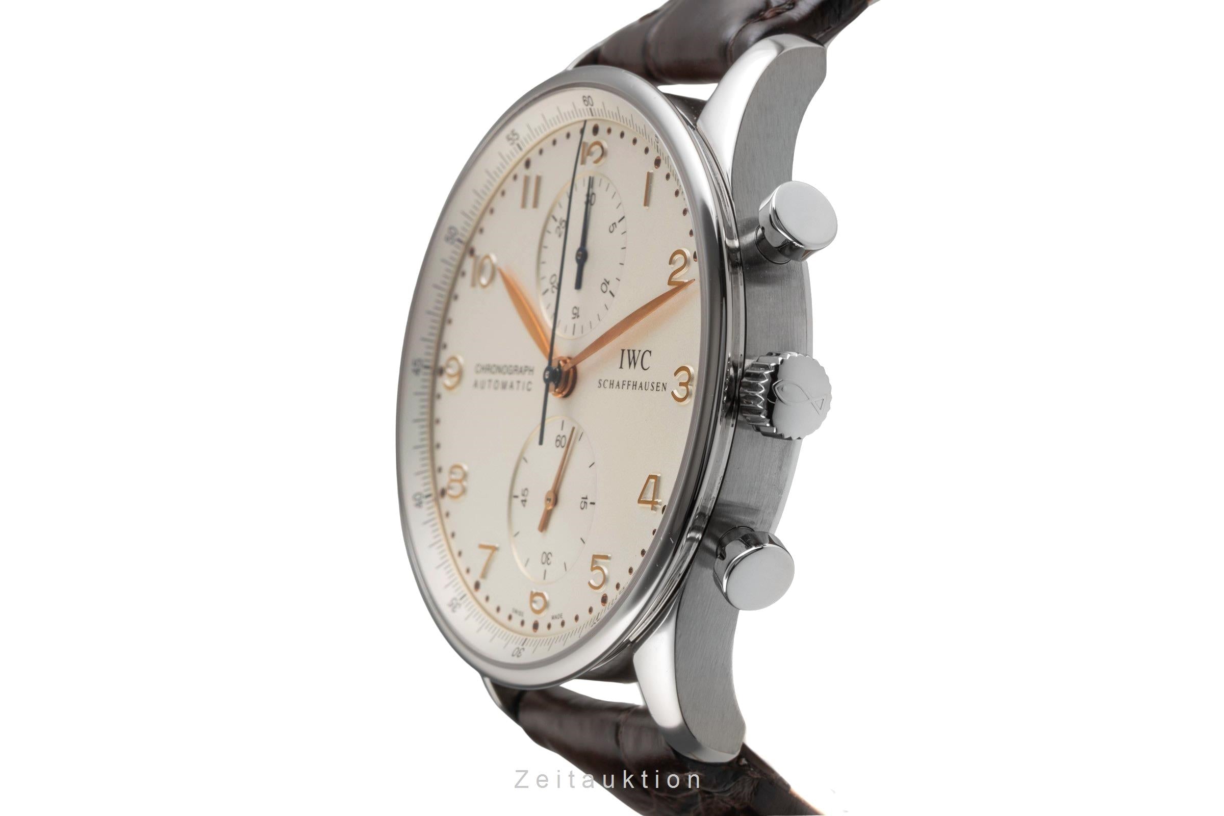 IWC Portugieser cronógrafo acero automático reloj para caballeros IW371401 LP: 9100EUR  [2503482]