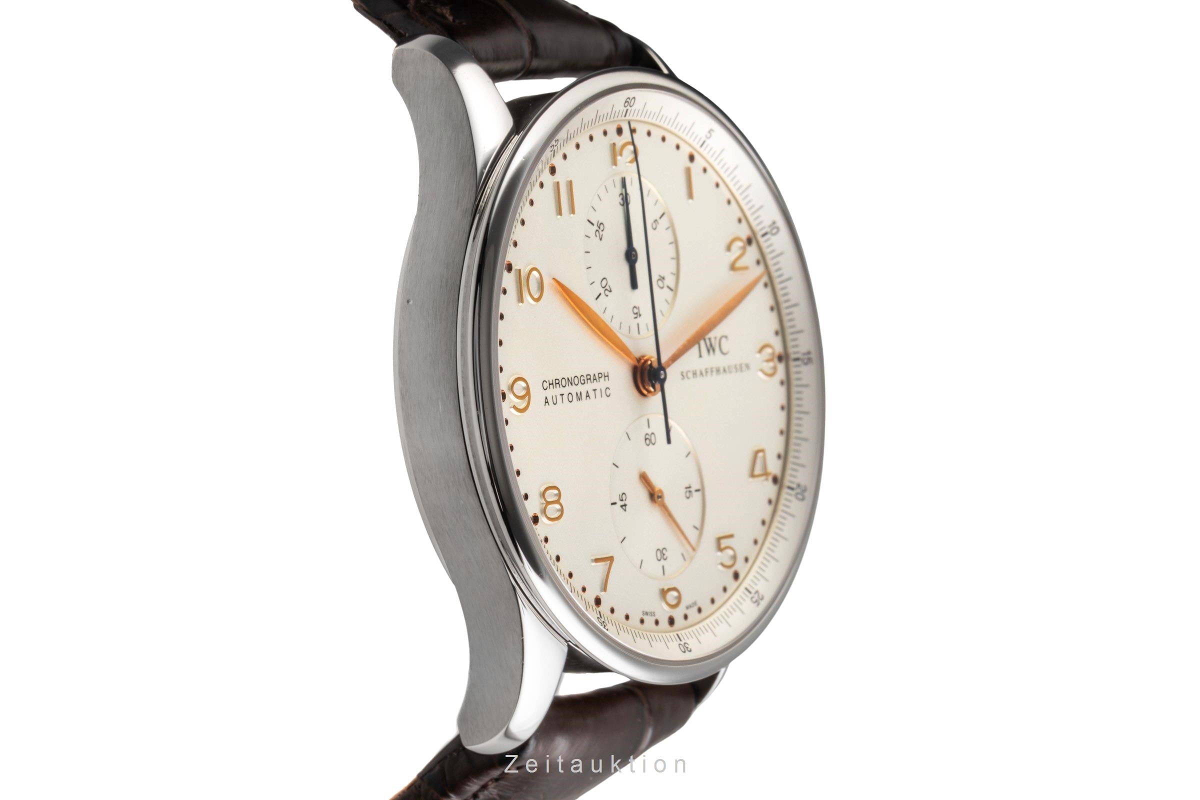 IWC Portugieser cronógrafo acero automático reloj para caballeros IW371401 LP: 9100EUR  [2503482]