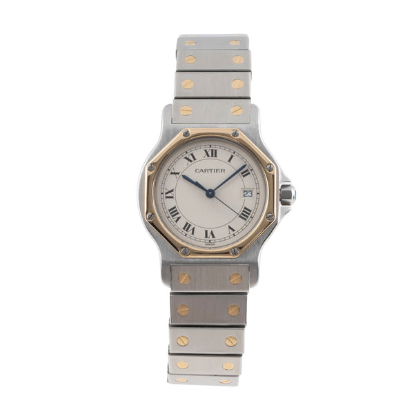 Cartier Santos acero / oro cuarzo unisex 187902  [2503486]