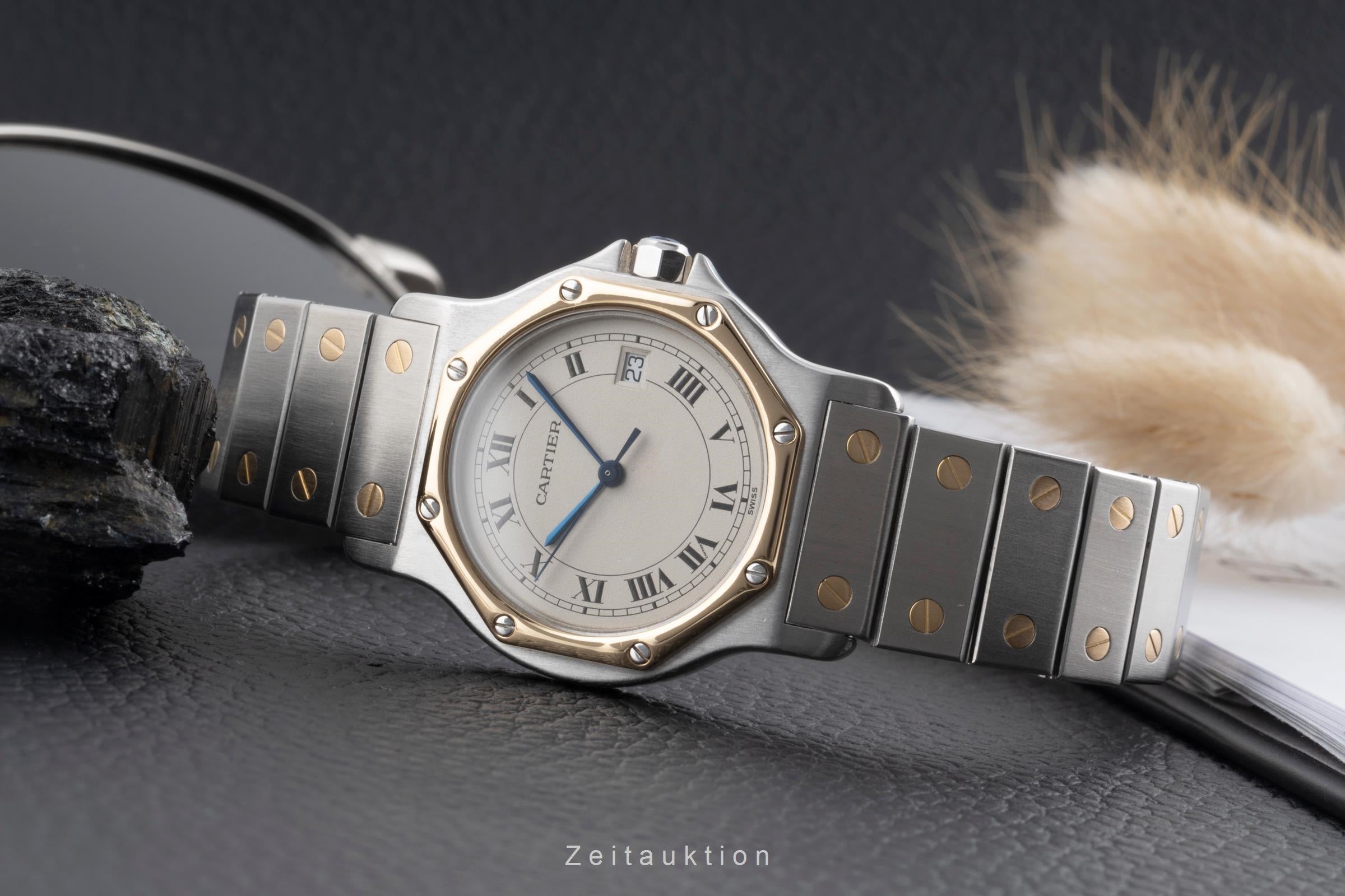 Cartier Santos steel gold quartz 687 187902 2503486