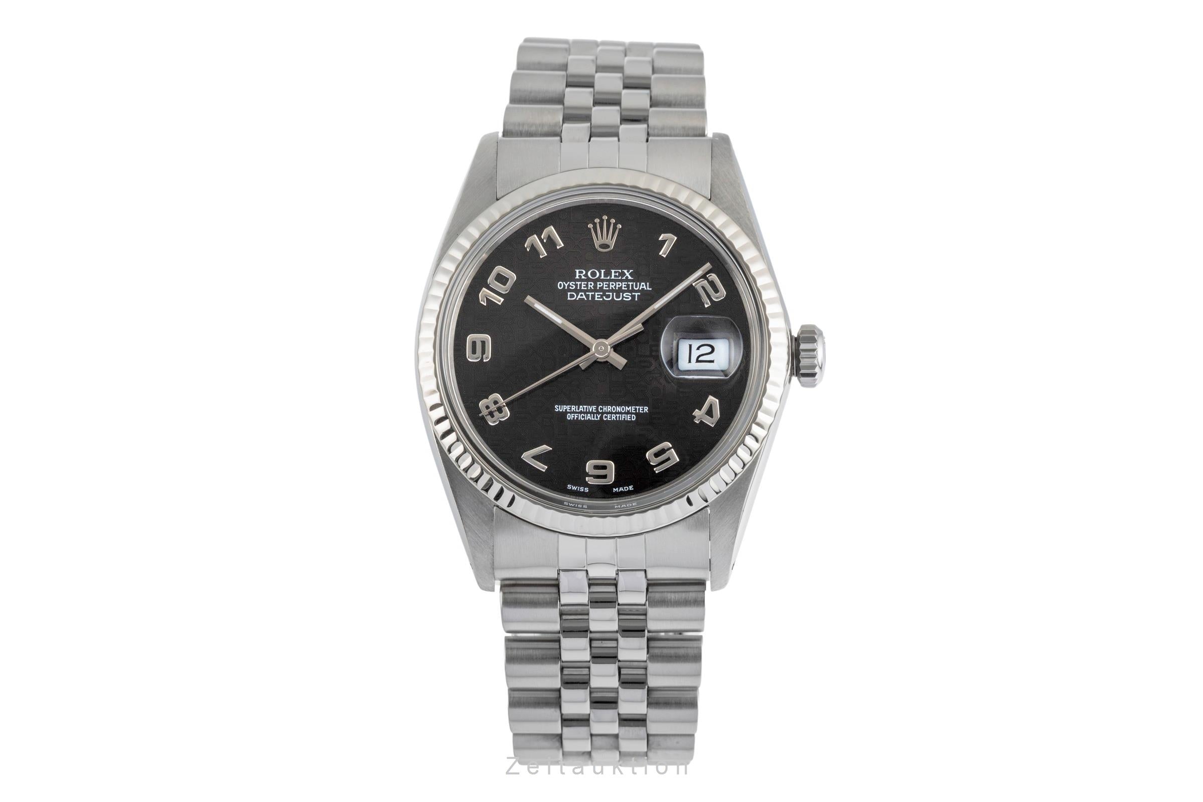 Rolex Datejust acier / or blanc automatique montre pour hommes 16014  [2503487]