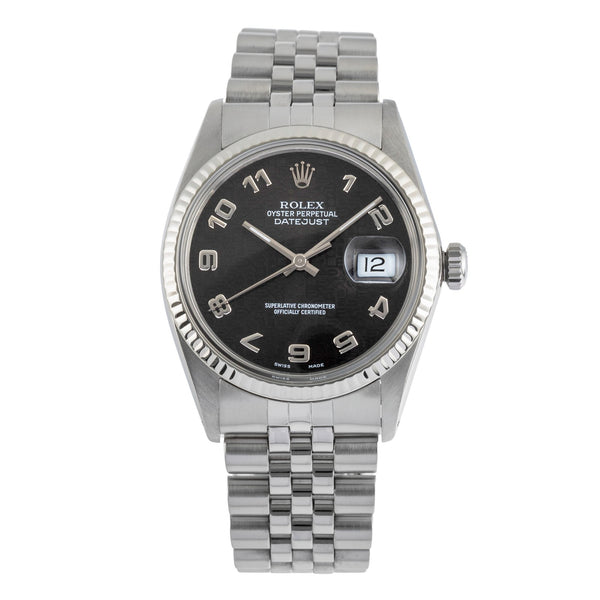 Rolex Datejust acier / or blanc automatique montre pour hommes 16014  [2503487]