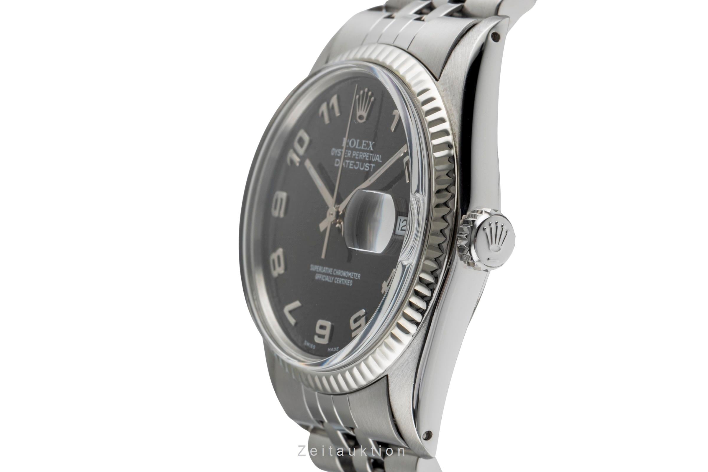 Rolex Datejust acier / or blanc automatique montre pour hommes 16014  [2503487]