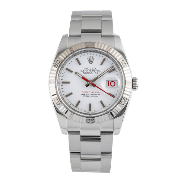 Rolex Datejust Turn-O-Graph steel white gold automatic 3135