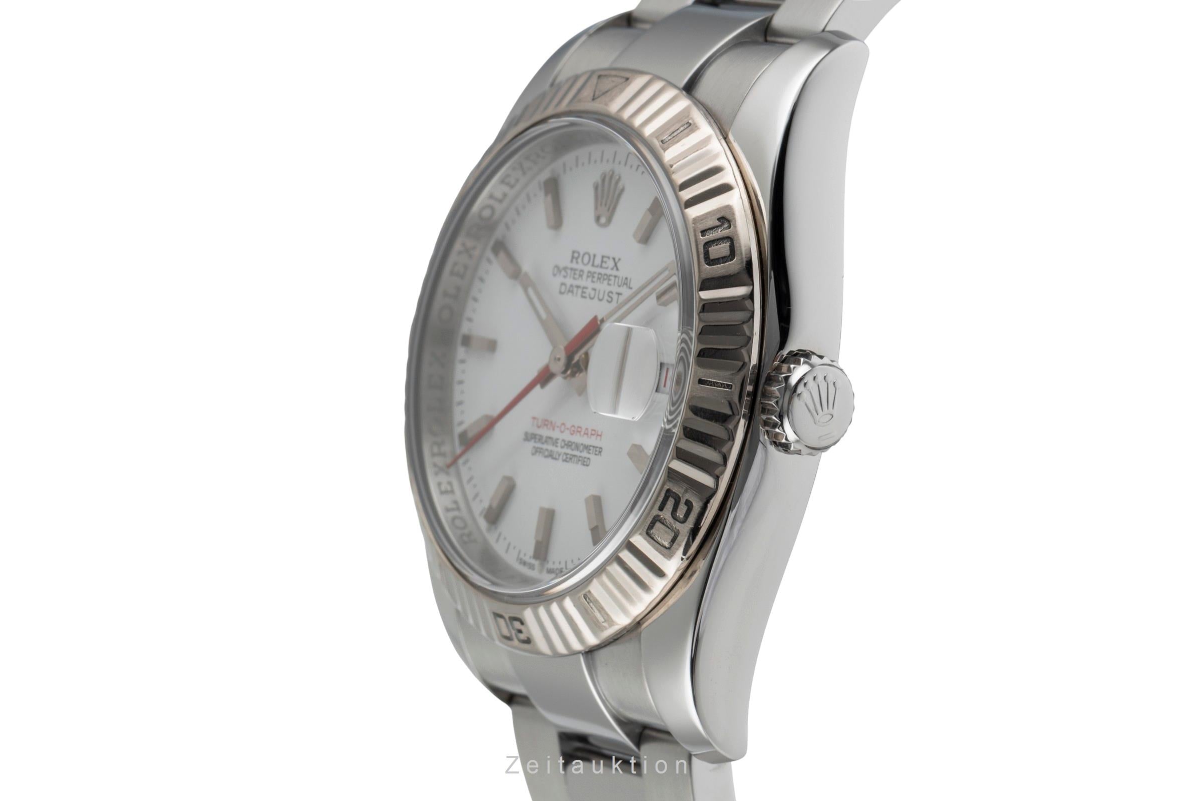 Rolex Datejust Turn-O-Graph acier / or blanc automatique montre pour hommes 116264  [2503488]