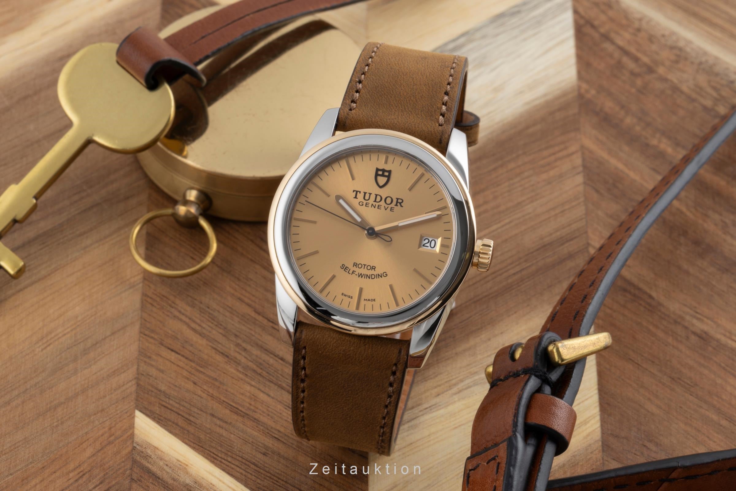 Tudor Glamour Date steel / gold automatic men's watch 55003  [2503495]