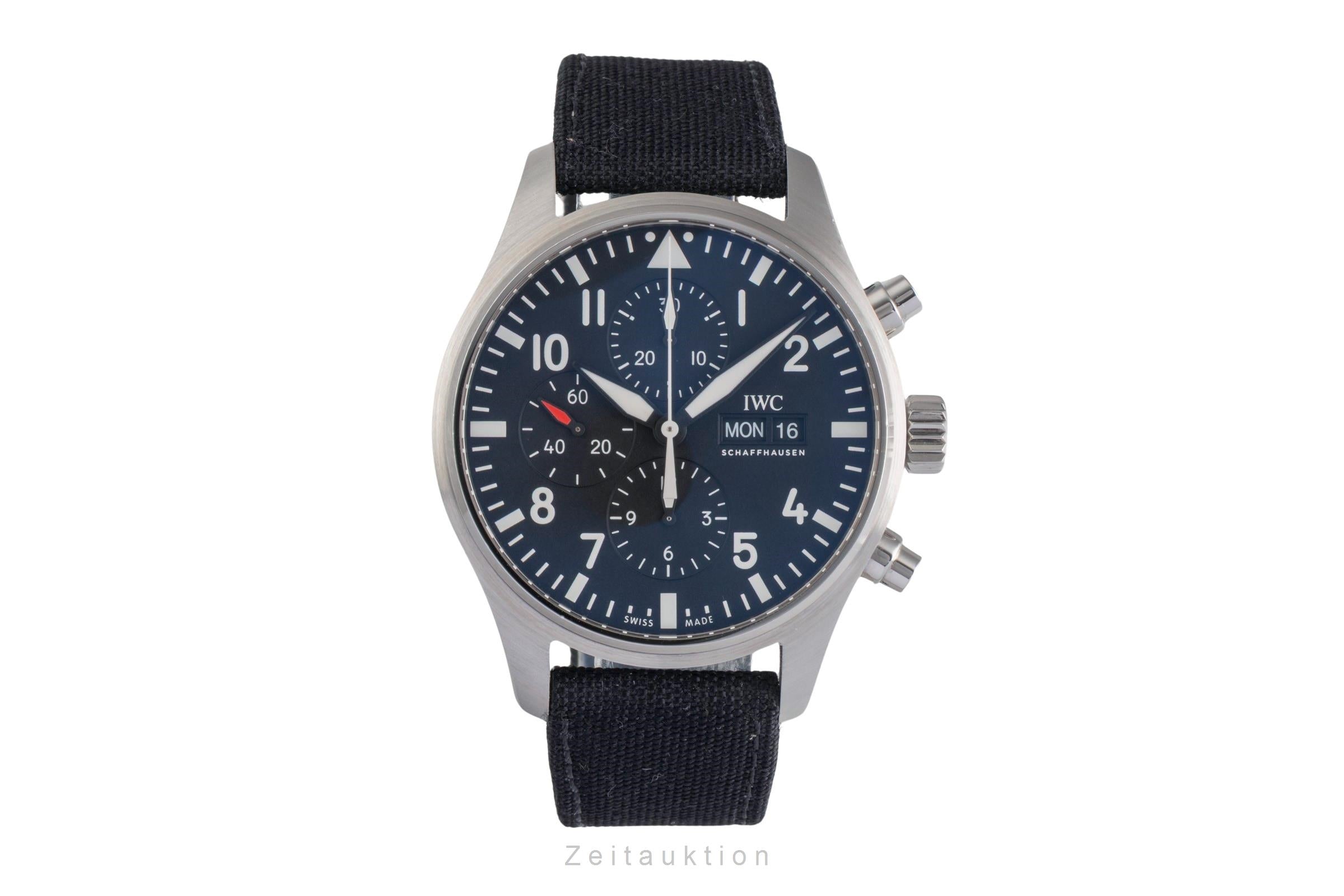 IWC Fliegerchronograph chronographe acier automatique montre pour hommes IW377709 LP: 7300EUR  [2503498]