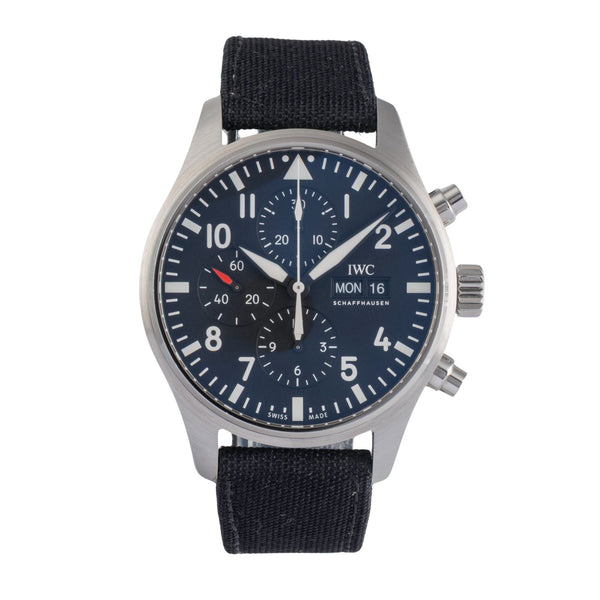 IWC Fliegerchronograph chronographe acier automatique montre pour hommes IW377709 LP: 7300EUR  [2503498]