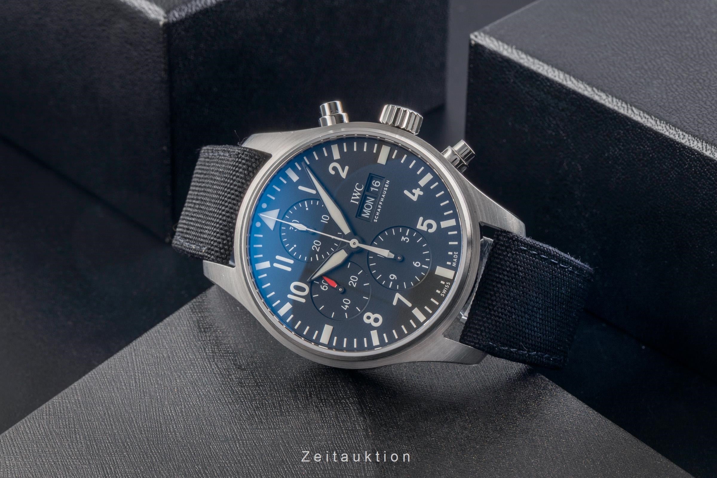 IWC Fliegerchronograph chronographe acier automatique montre pour hommes IW377709 LP: 7300EUR  [2503498]