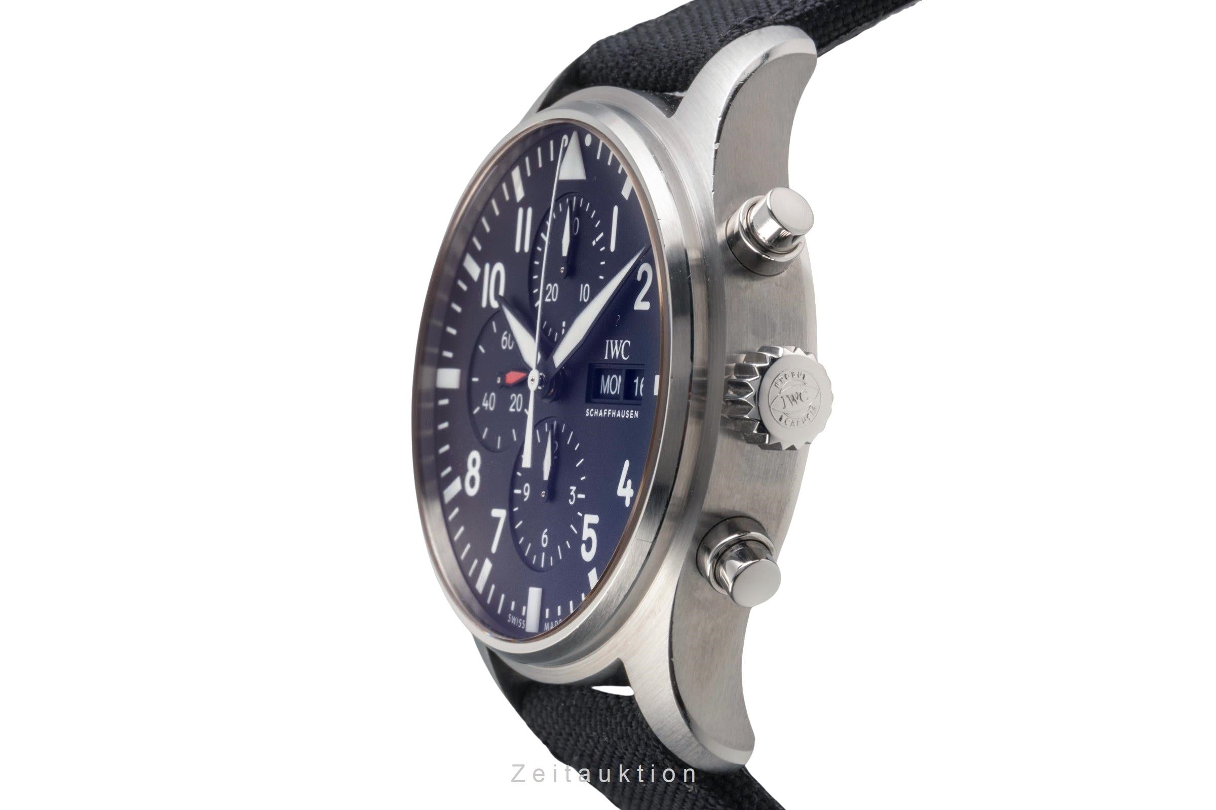 IWC Fliegerchronograph chronographe acier automatique montre pour hommes IW377709 LP: 7300EUR  [2503498]