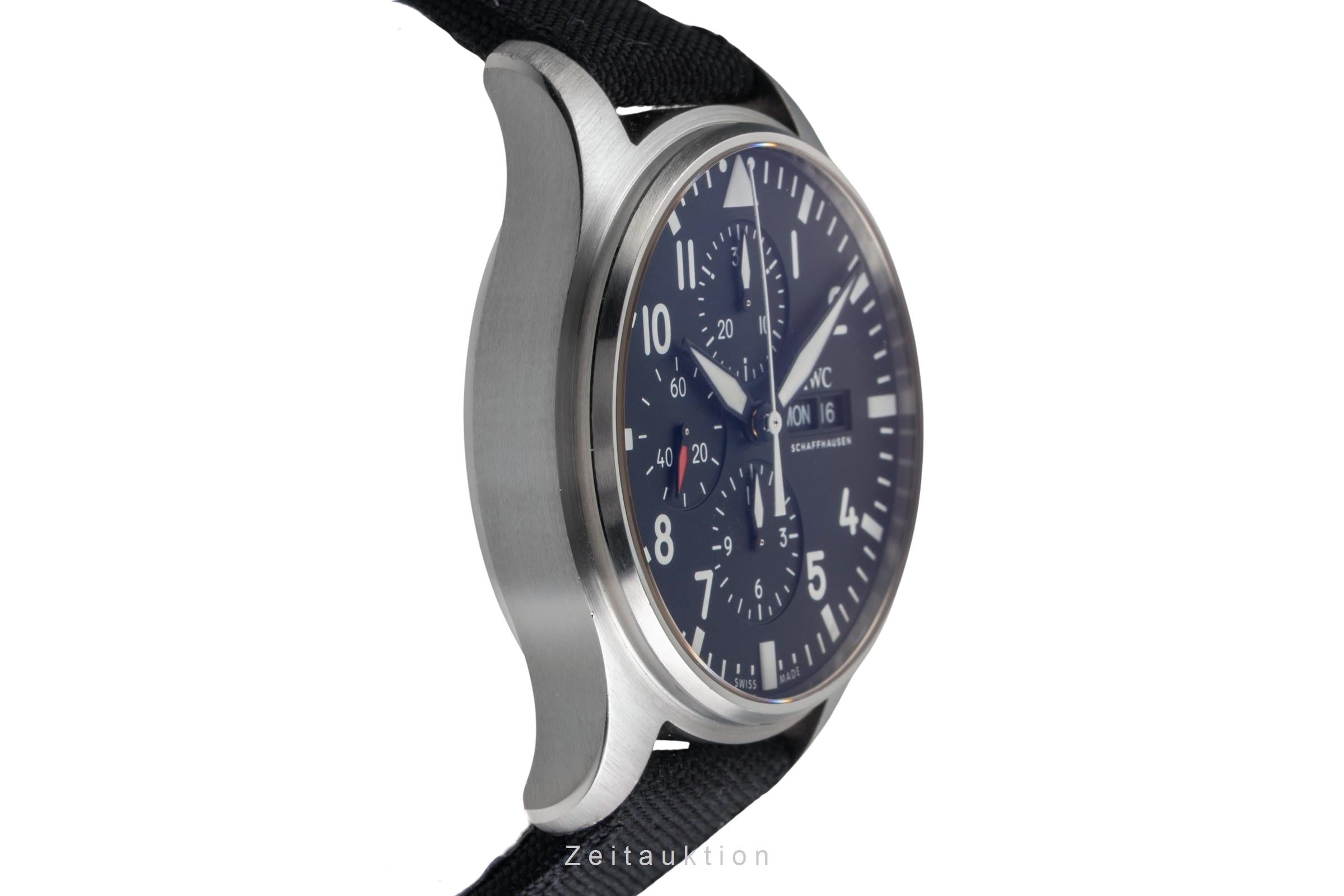 IWC Fliegerchronograph chronographe acier automatique montre pour hommes IW377709 LP: 7300EUR  [2503498]