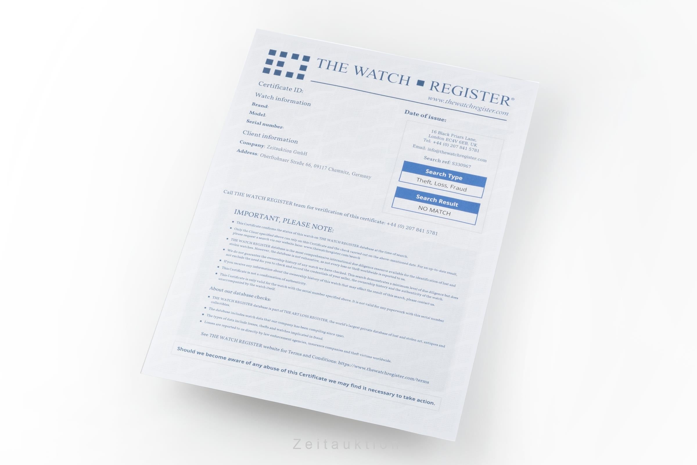 Breguet Type XX cronógrafo acero automático reloj para caballeros 3800  [2503502]