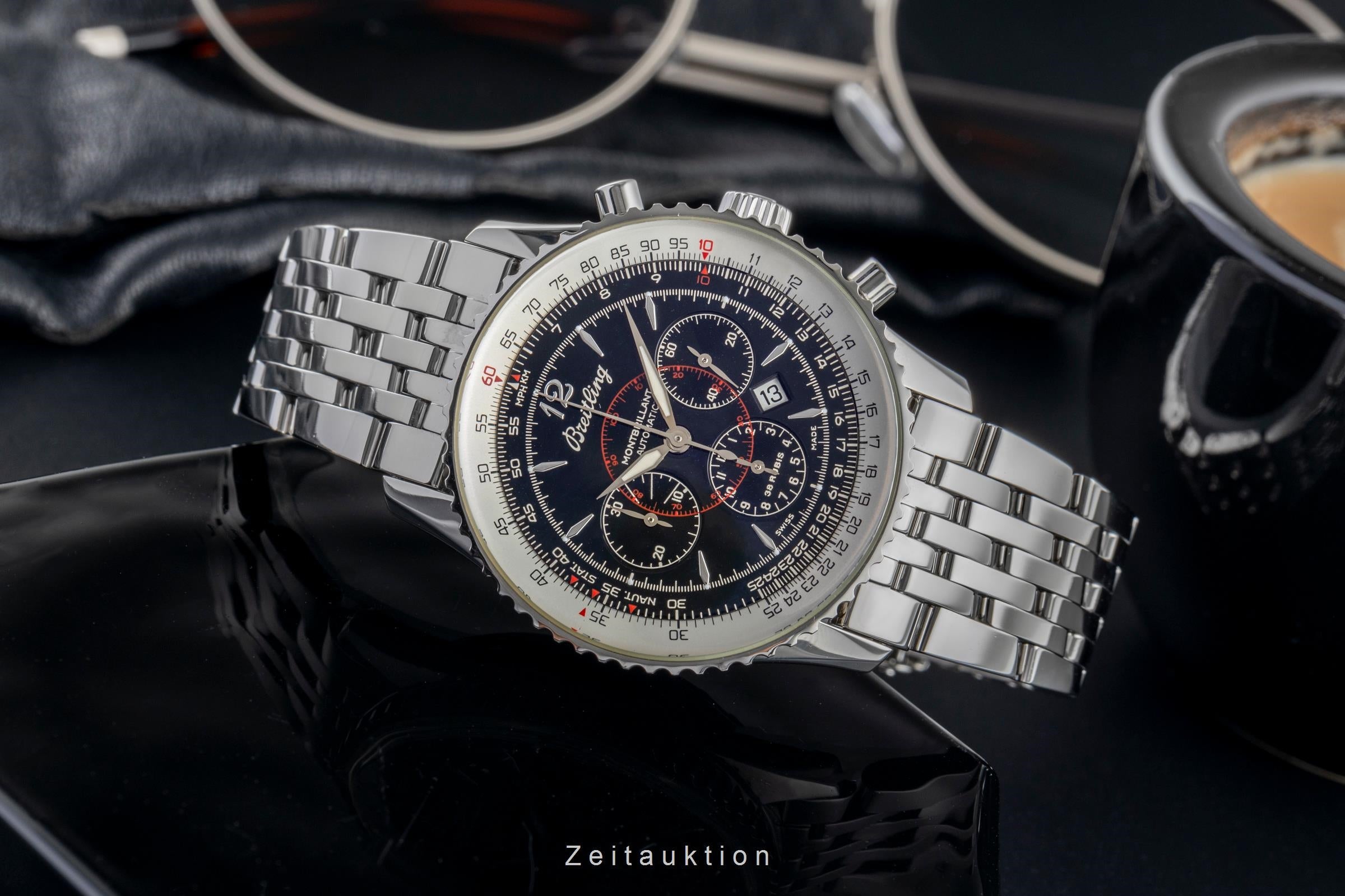 Breitling Navitimer Montbrillant Chronograph Automatik Edelstahl Ref. A41330 B&P [2503512]