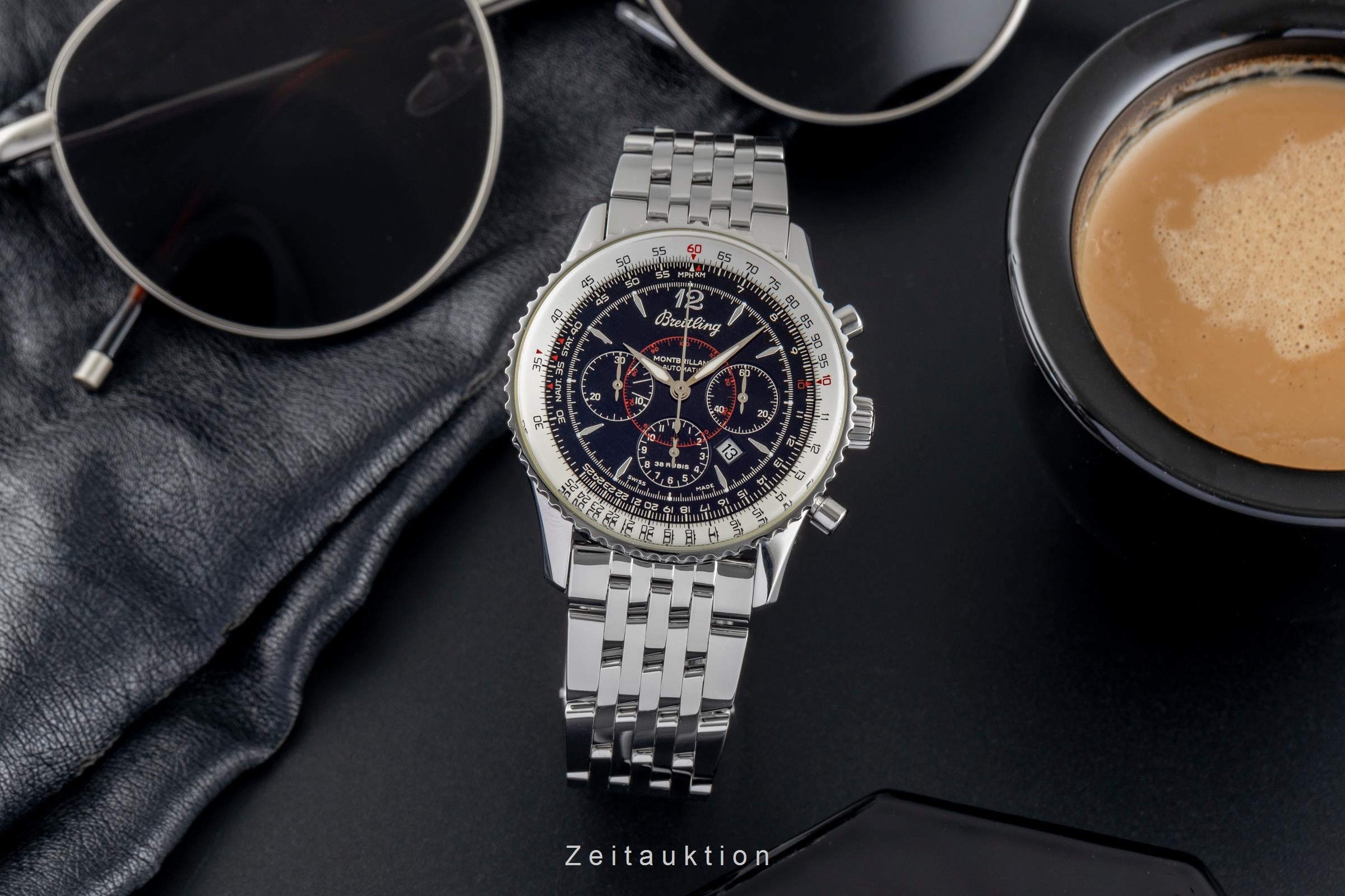 Breitling Navitimer Montbrillant Chronograph Automatik Edelstahl Ref. A41330 B&P [2503512]