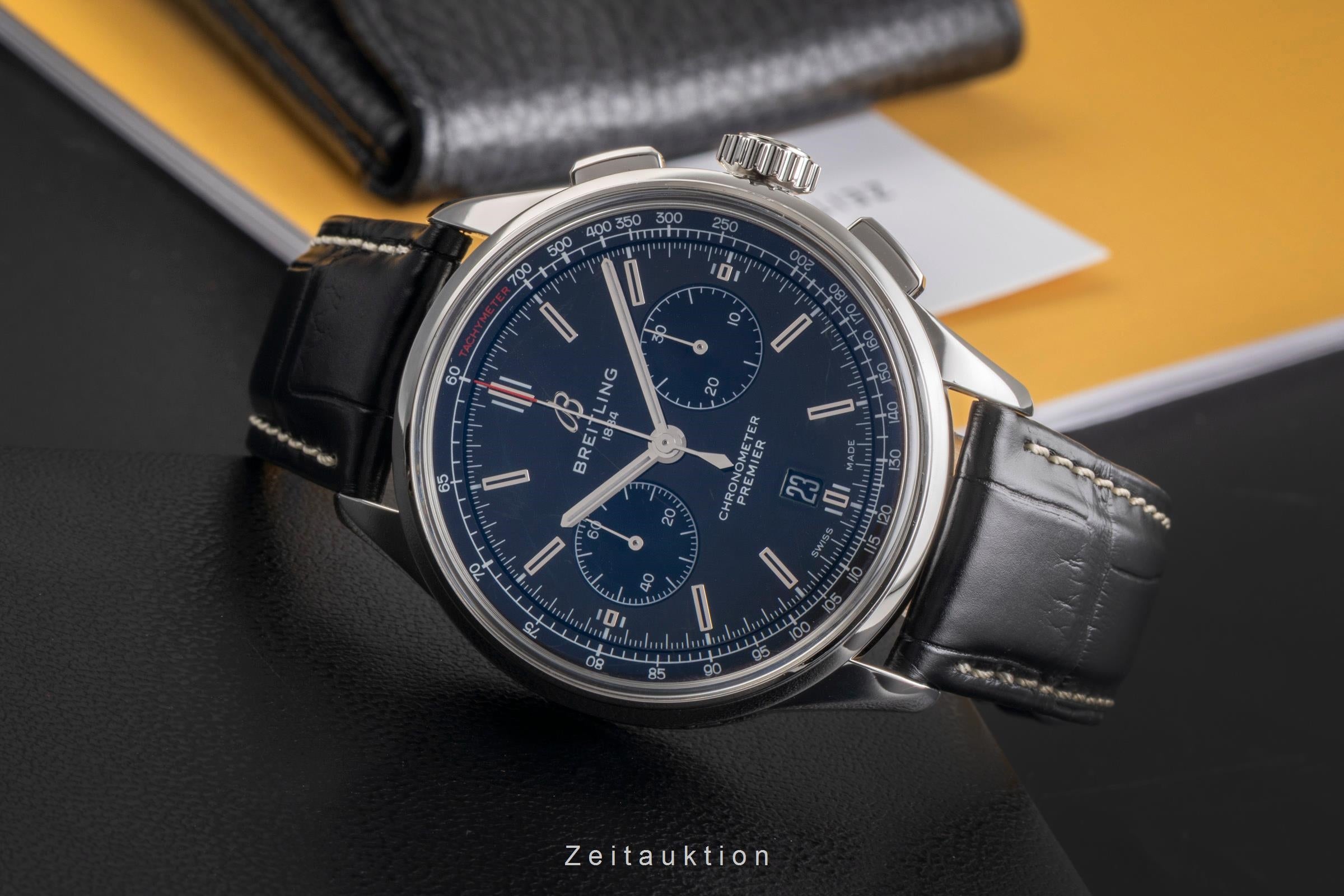 Breitling Premier B01 Green Chronograph 42 Bentley Automatik Ref. AB0118 Papers [2503518]