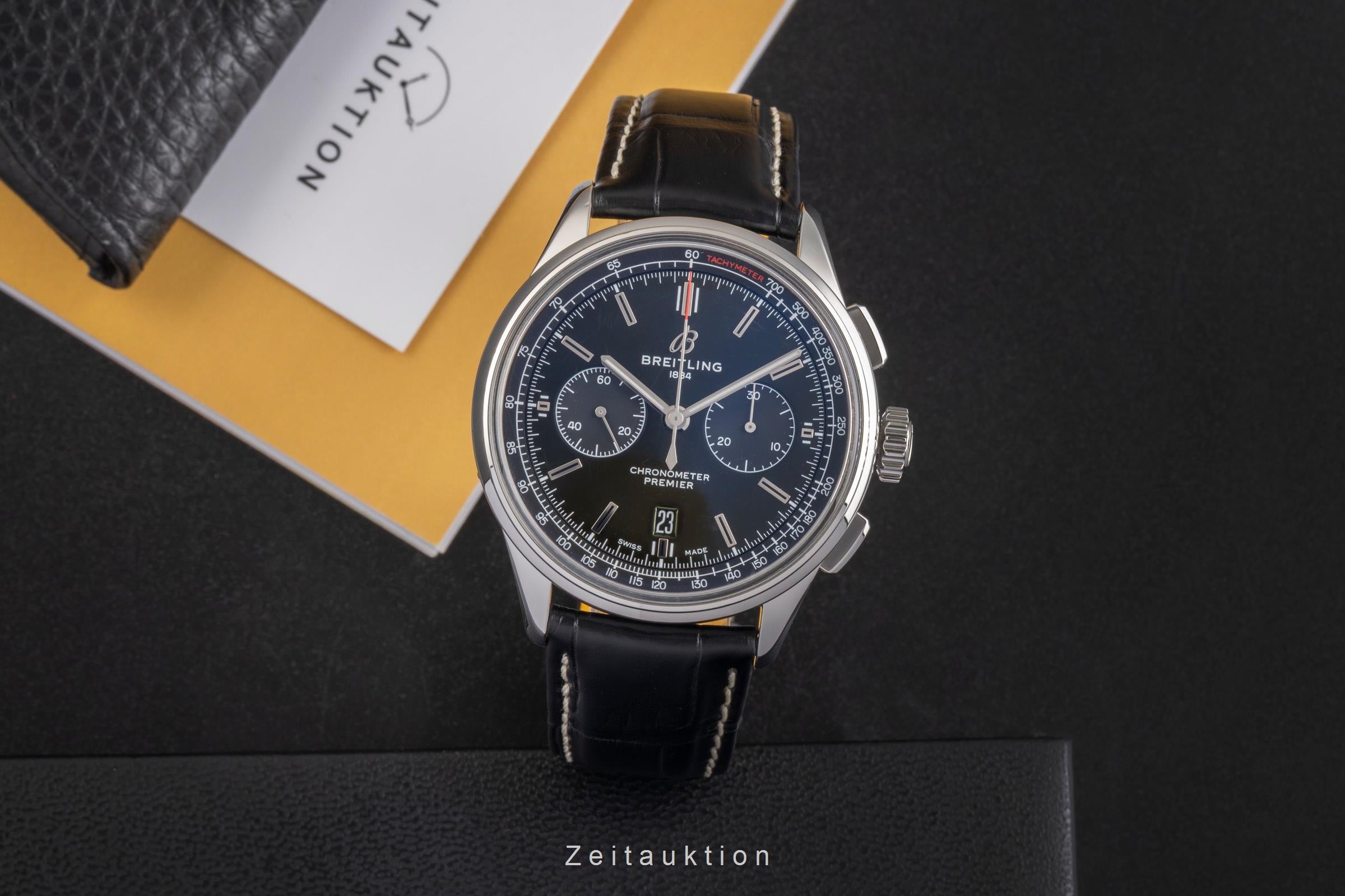 Breitling Premier B01 Green Chronograph 42 Bentley Automatik Ref. AB0118 Papers [2503518]