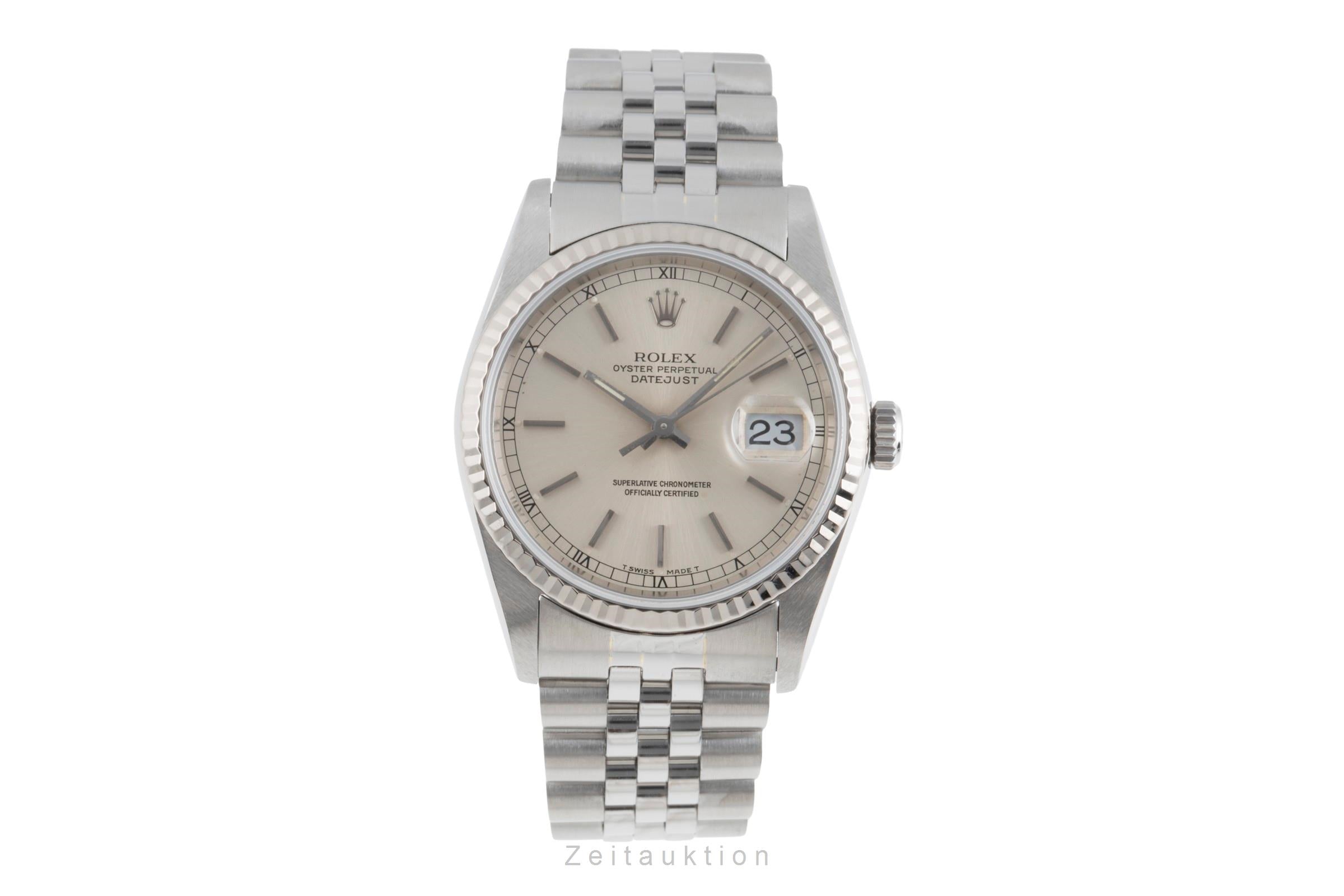 Rolex Datejust acier / or blanc automatique montre pour hommes 16234  [2503529]