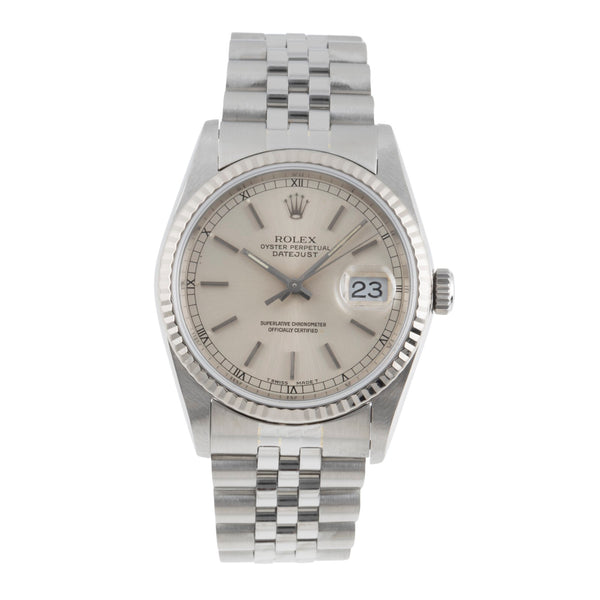 Rolex Datejust acier / or blanc automatique montre pour hommes 16234  [2503529]