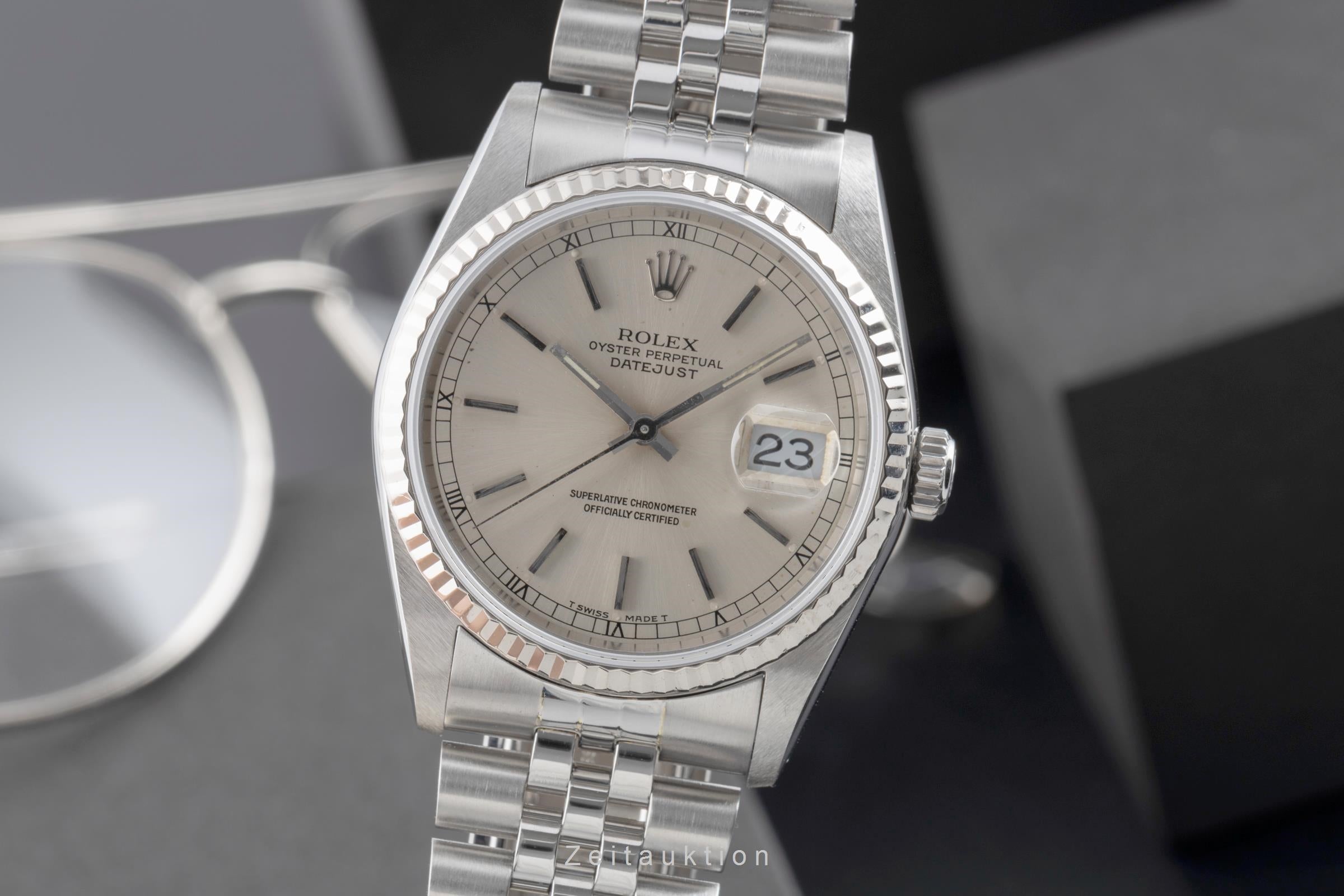 Rolex Datejust acier / or blanc automatique montre pour hommes 16234  [2503529]