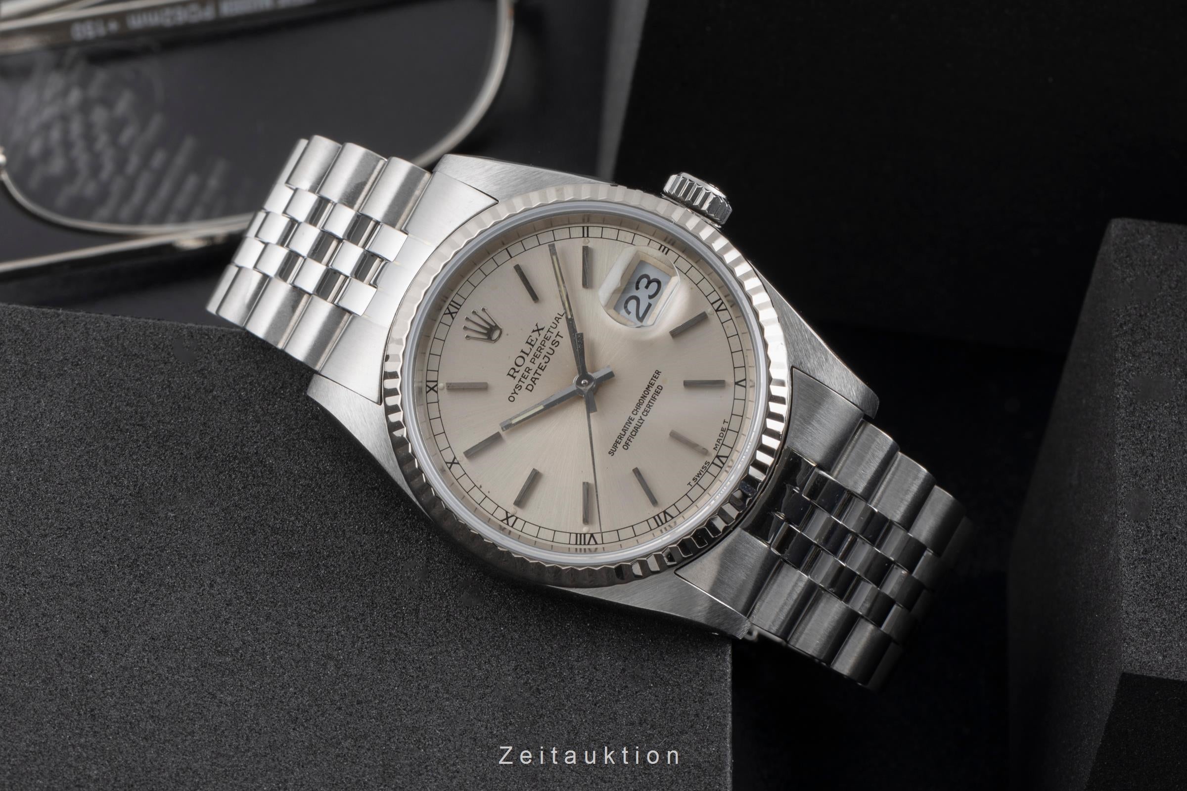 Rolex Datejust acier / or blanc automatique montre pour hommes 16234  [2503529]