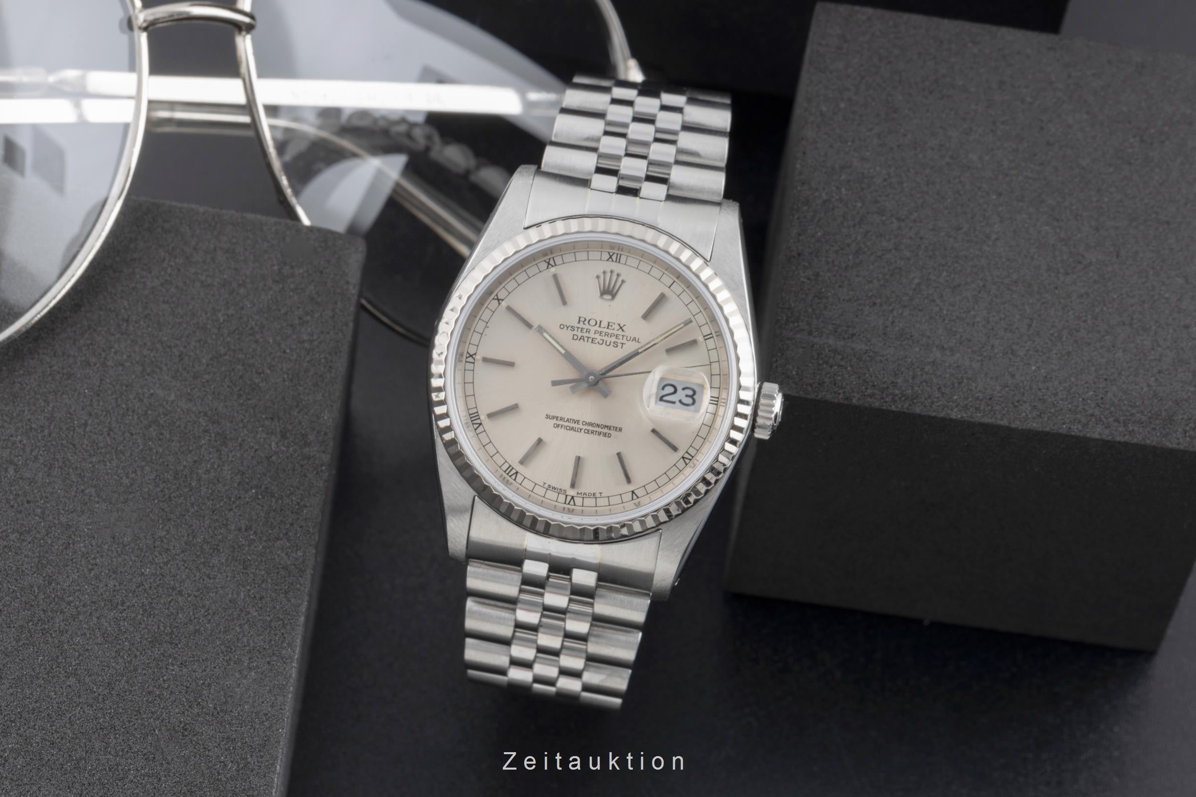 Rolex Datejust acier / or blanc automatique montre pour hommes 16234  [2503529]