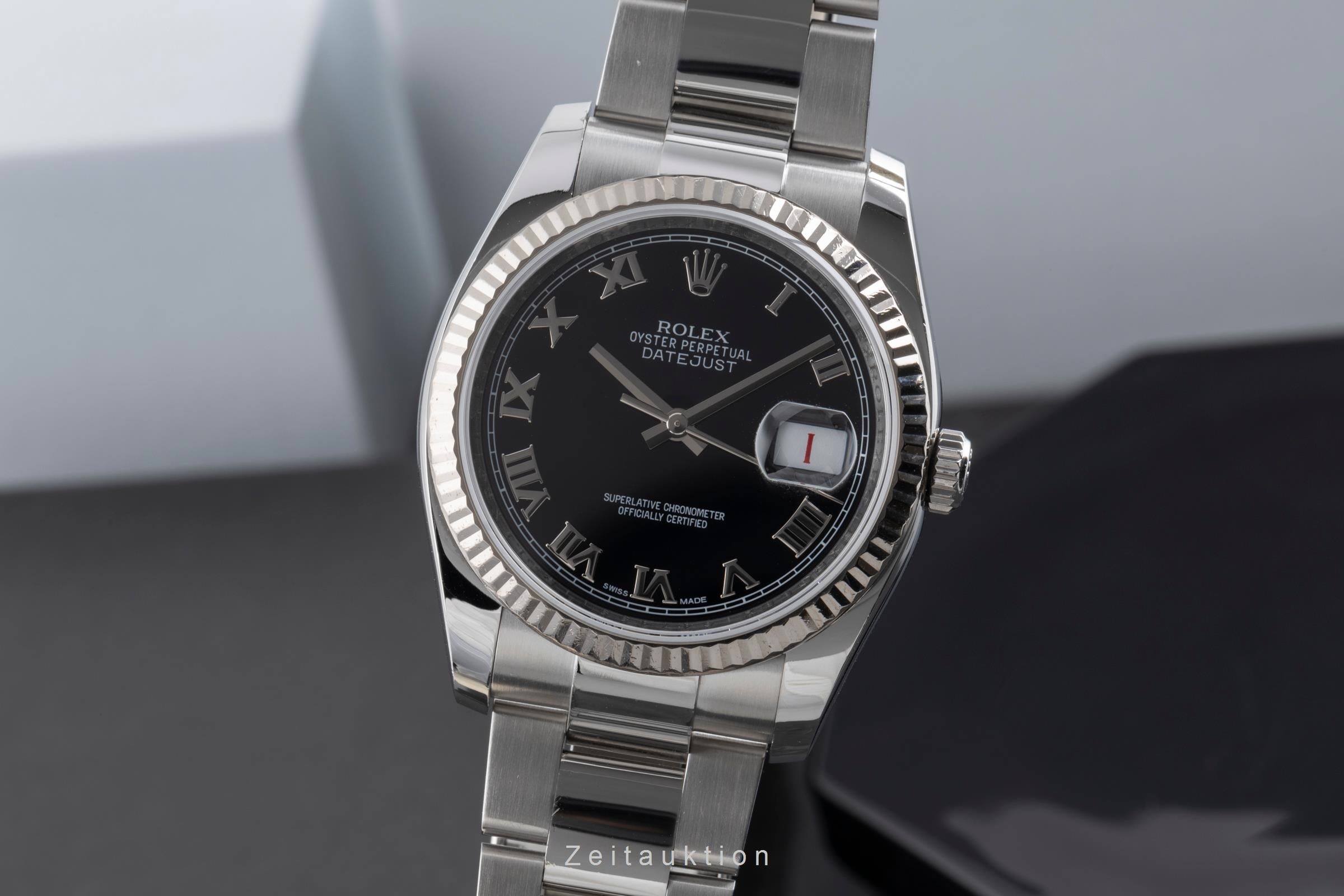 Rolex Datejust acciaio / oro bianco automatismo orologio da uomo 116234  [2503530]