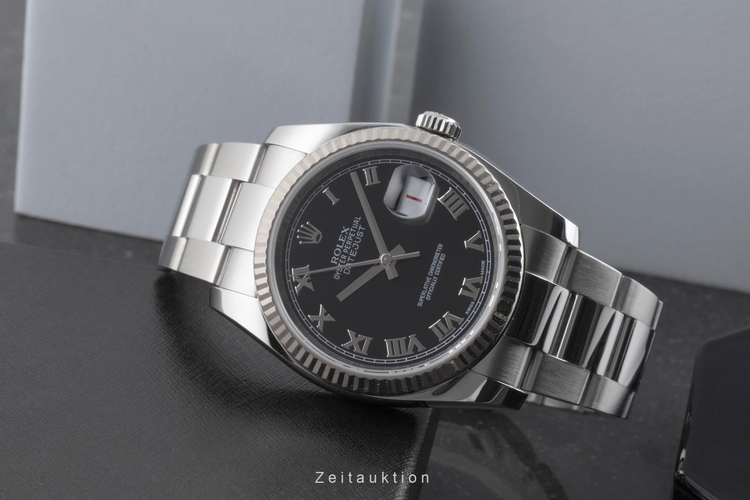 Rolex Datejust acciaio / oro bianco automatismo orologio da uomo 116234  [2503530]