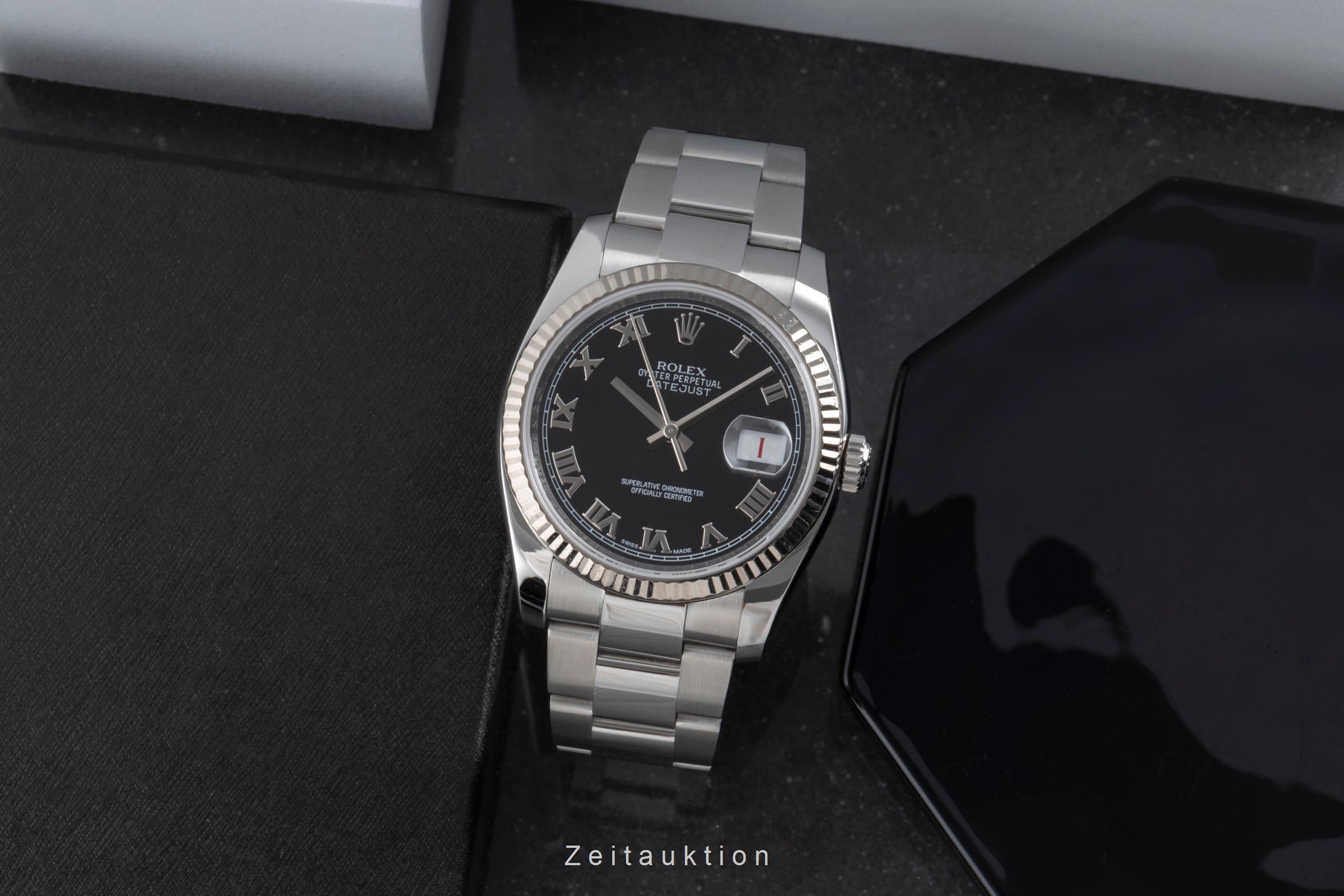 Rolex Datejust acciaio / oro bianco automatismo orologio da uomo 116234  [2503530]