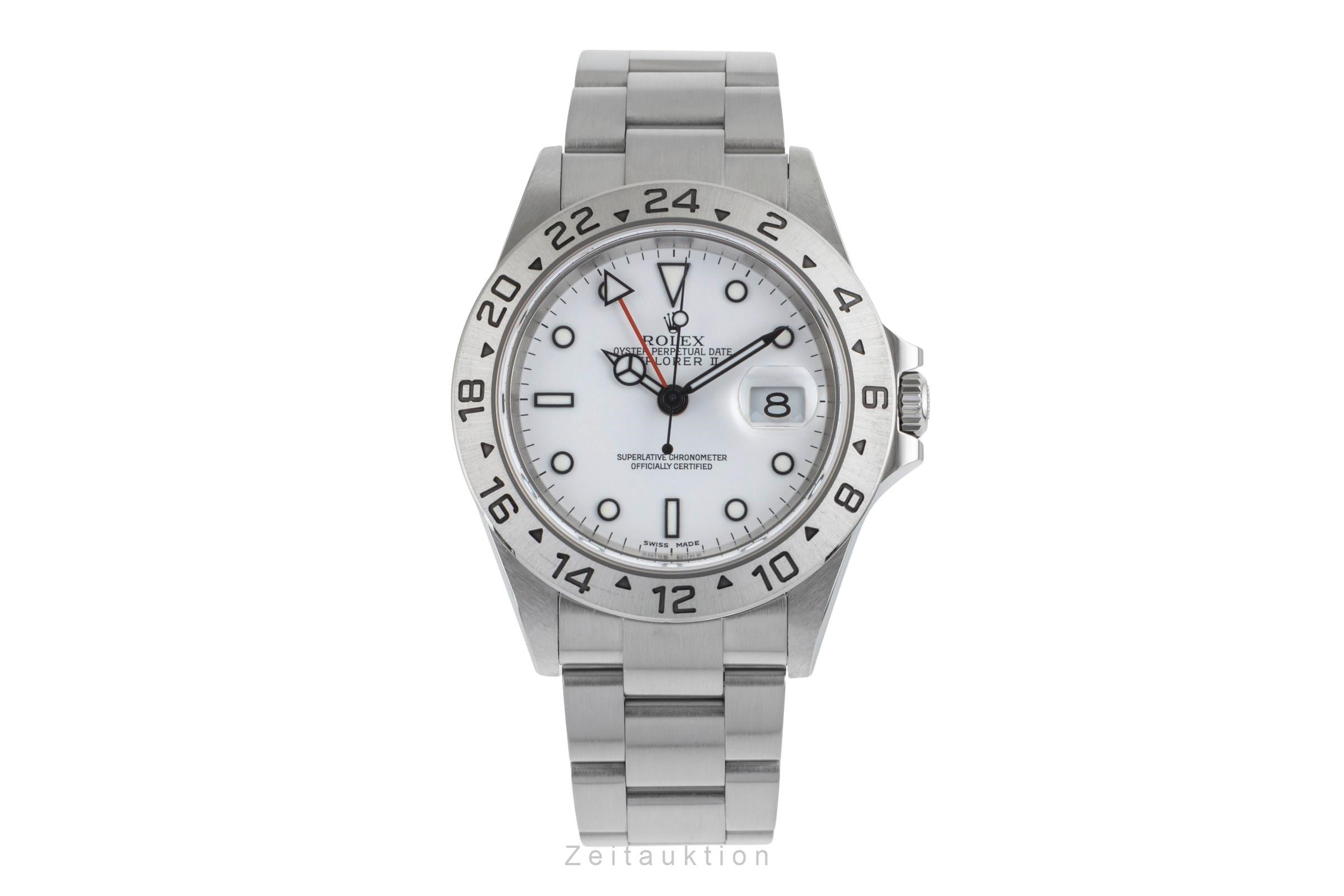 Rolex Explorer II Polar Dial Edelstahl Automatik Herrenuhr Ref. 16570 B&P 2004 [2503533]