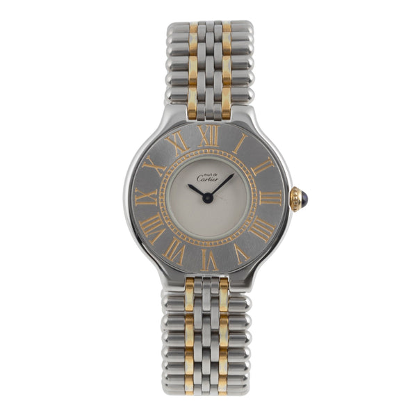 Cartier Must De Cartier 21 gilt / steel quartz women's watch 9011  [2503537]