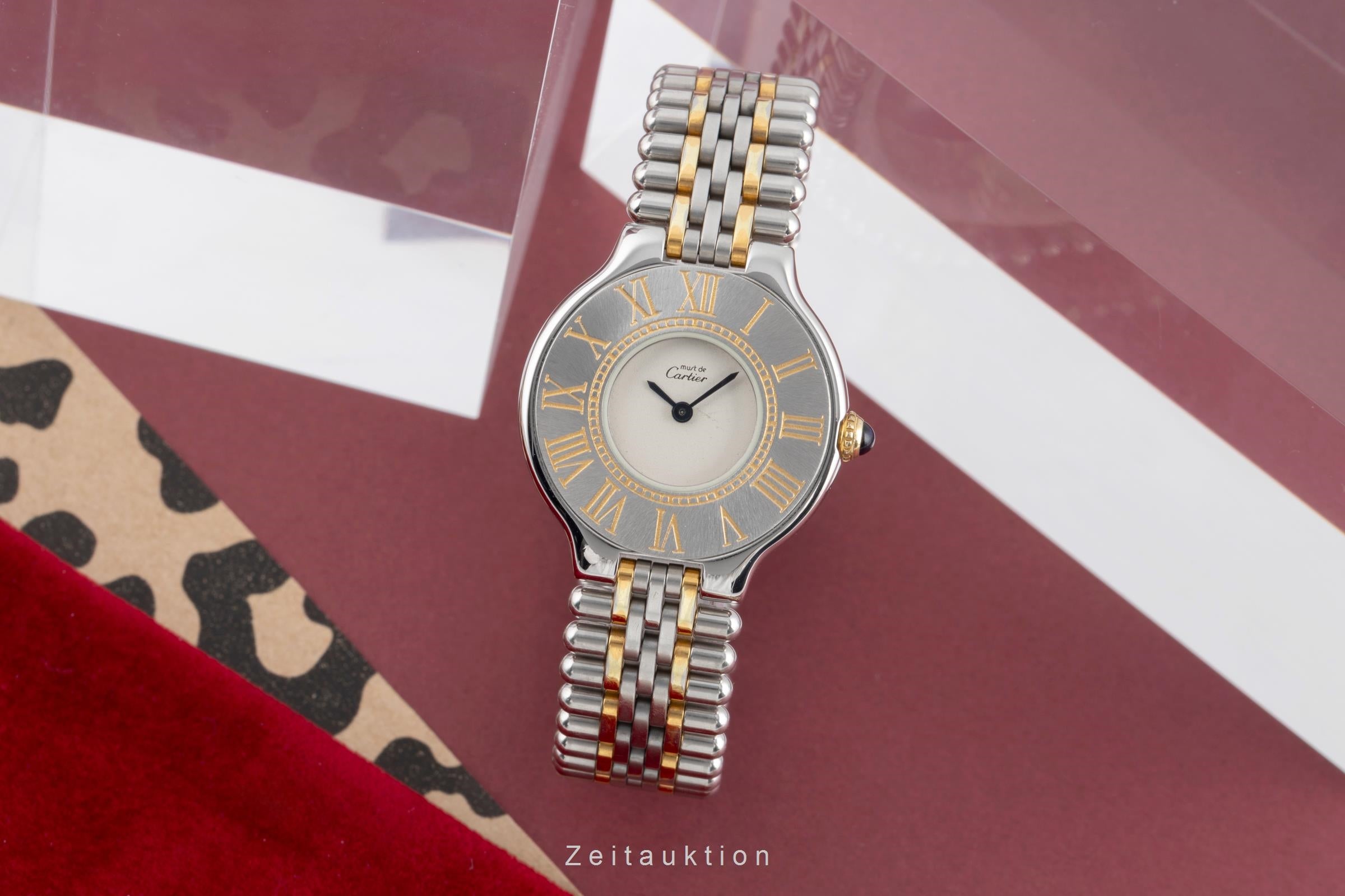 Cartier Must De Cartier 21 gilt / steel quartz women's watch 9011  [2503537]